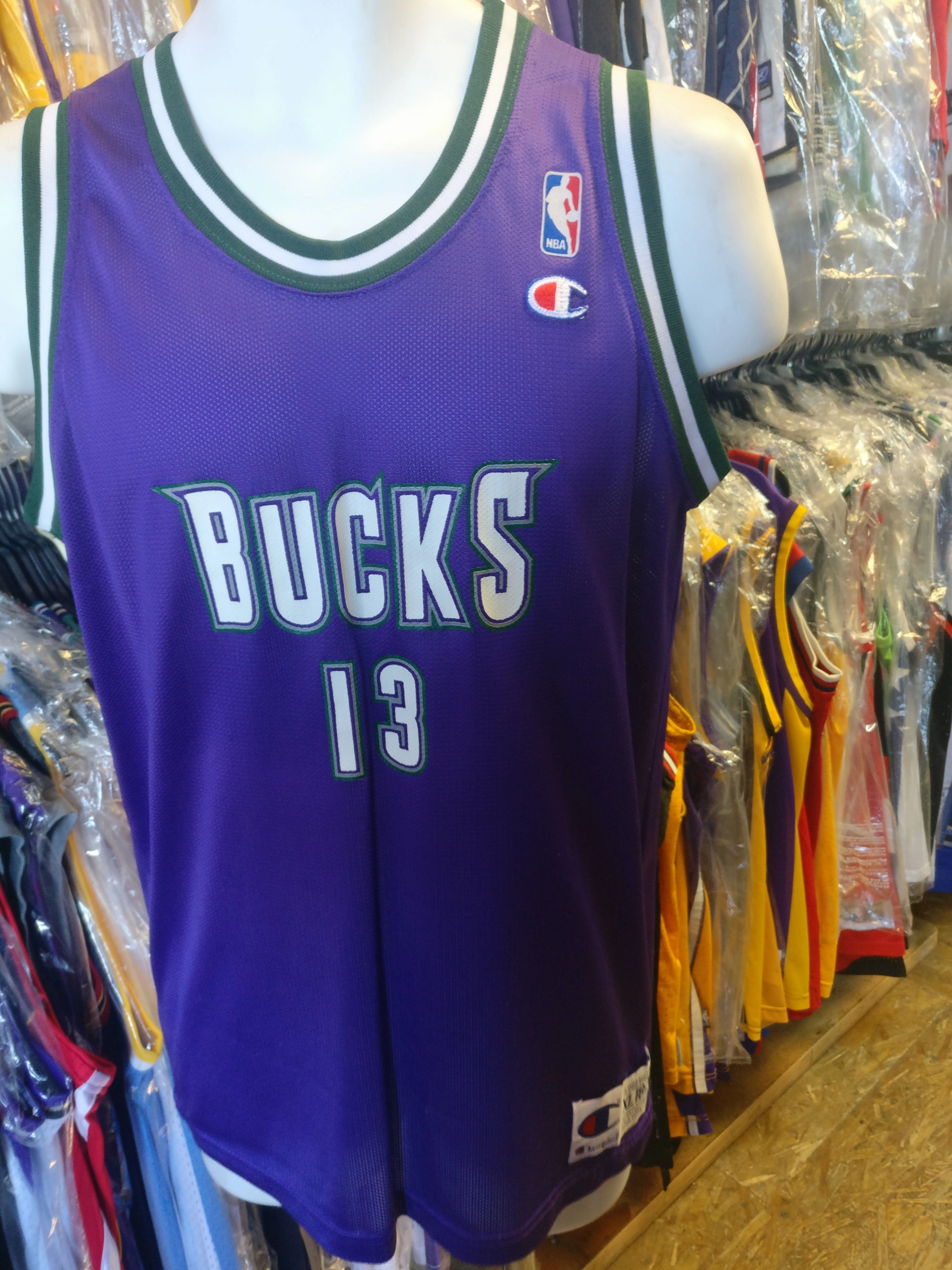 Vintage #13 GLENN ROBINSON Milwaukee Bucks NBA Champion Jersey 18-20