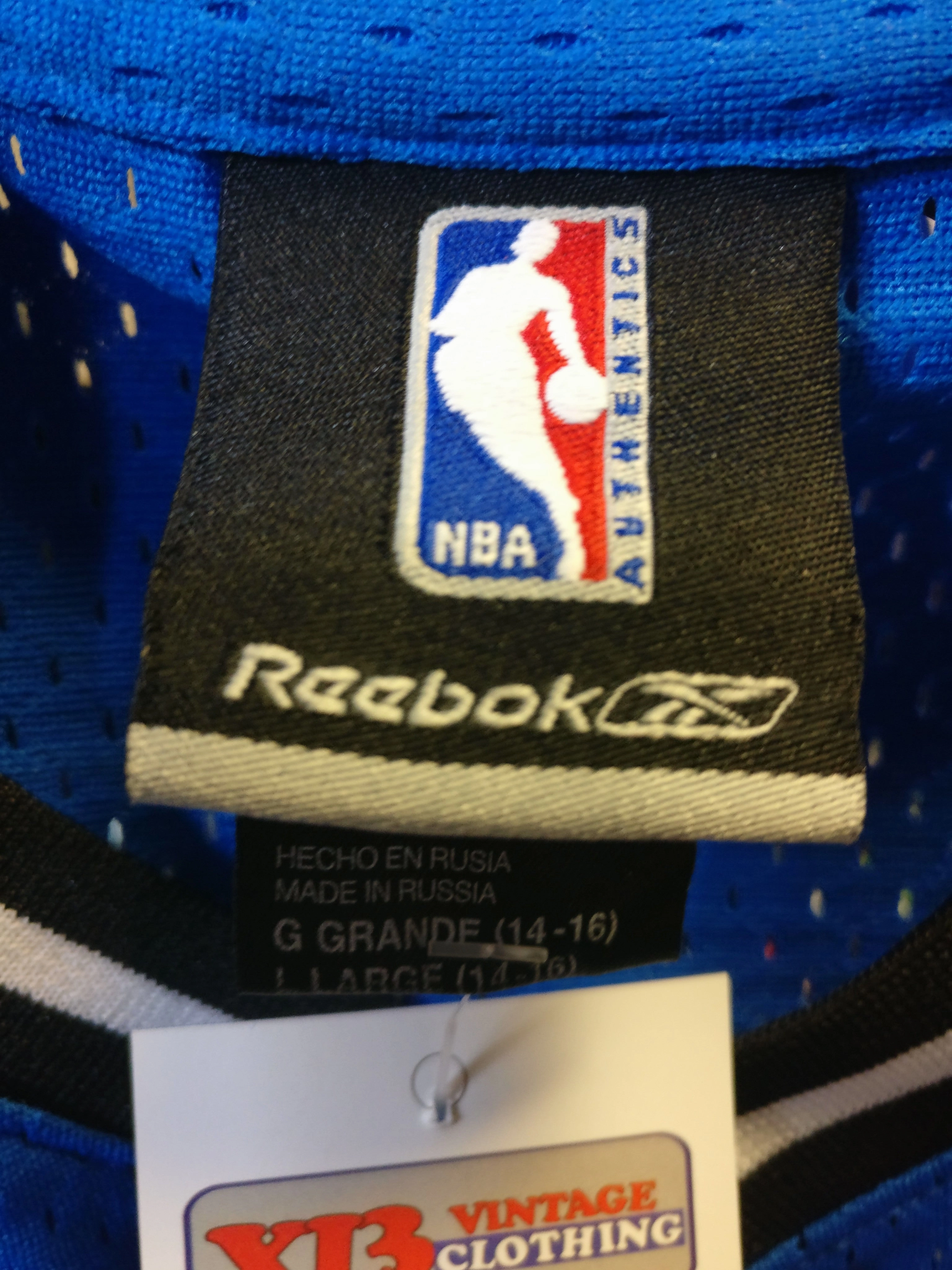 Vintage #1 TRACY McGRADY Orlando Magic NBA Reebok Authentic Jersey YL