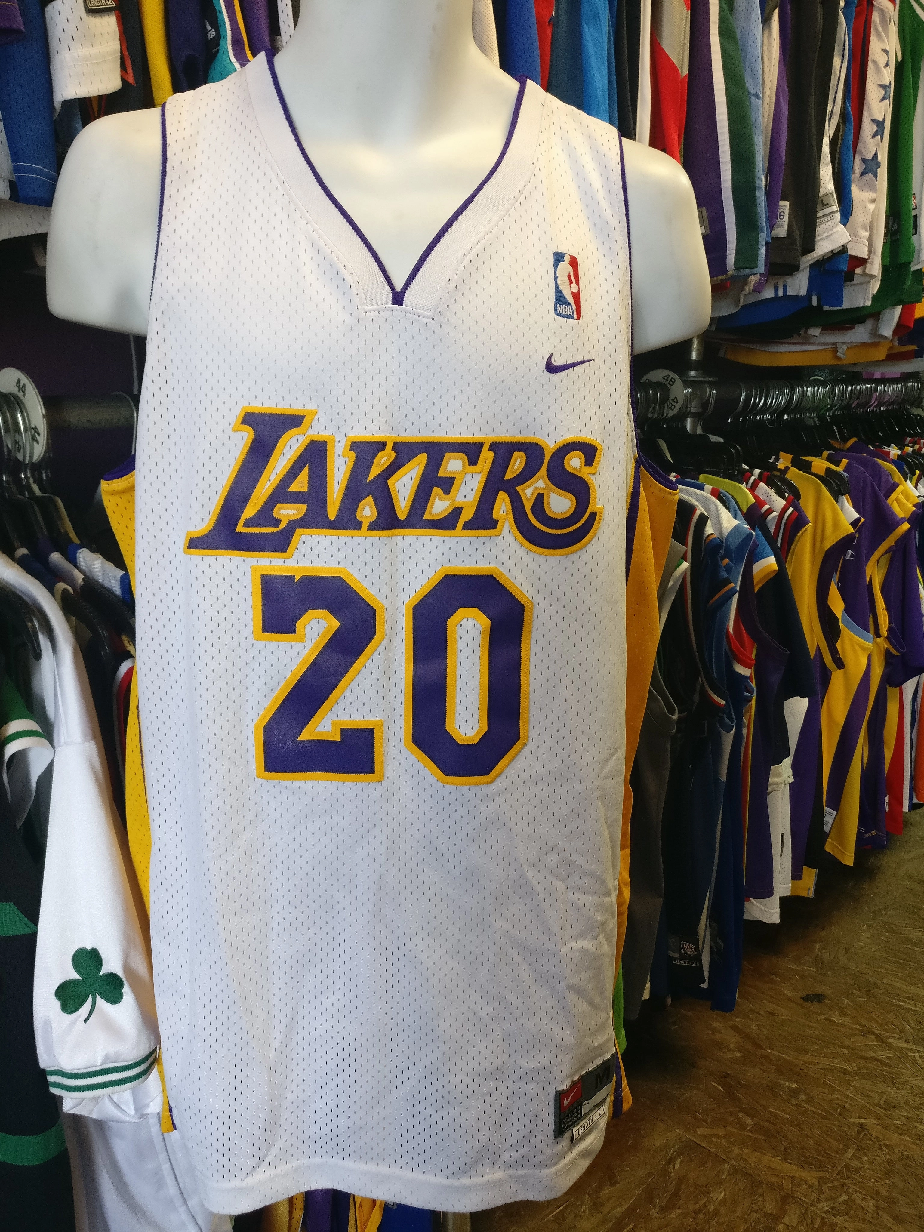 Vintage #20 GARY PAYTON Los Angeles Lakers NBA Nike Jersey M