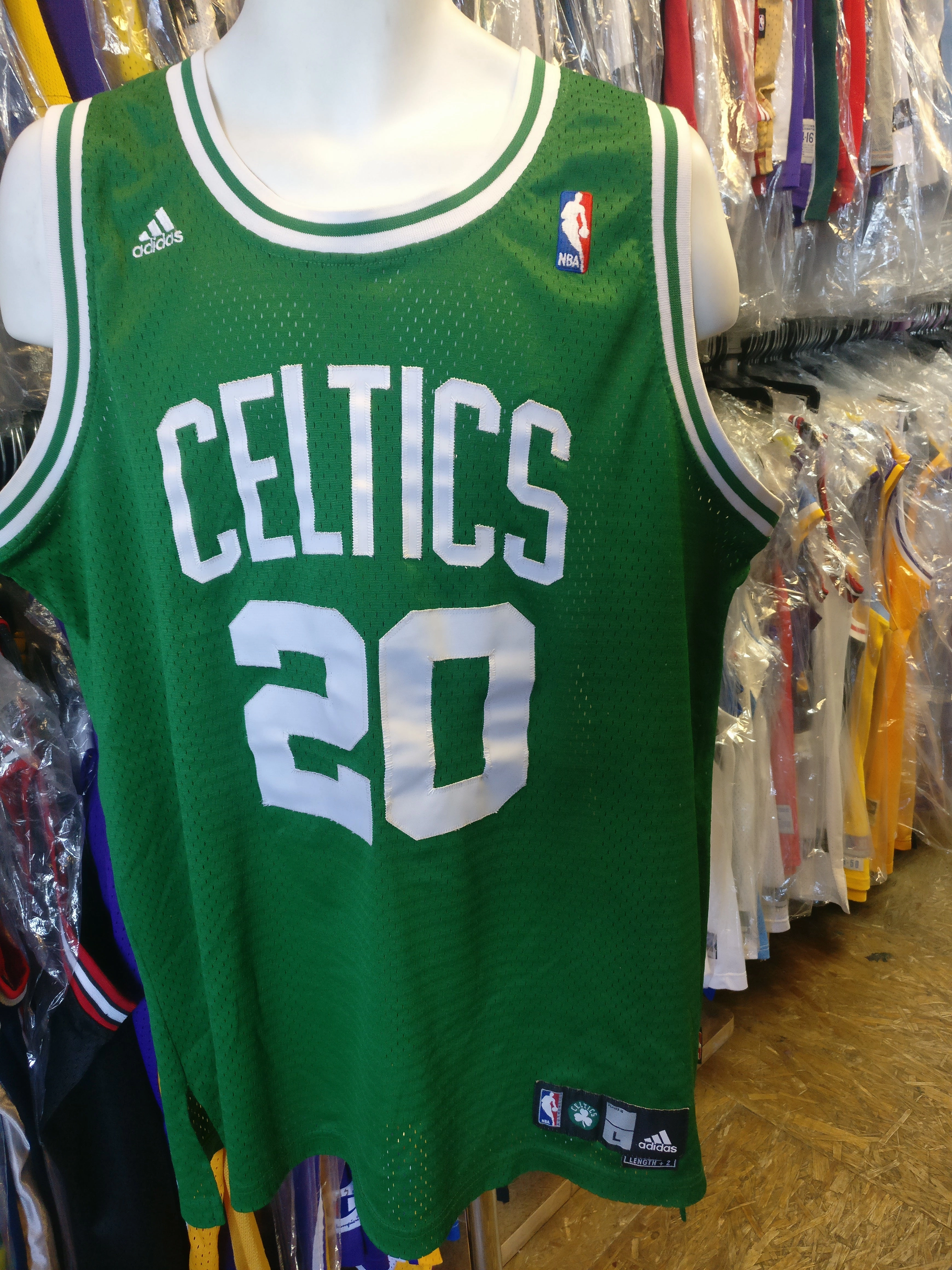 Vintage #20 RAY ALLEN Boston Celtics NBA Adidas Authentic Jersey L