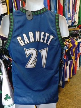 Vintage #21 KEVIN GARNETT Minnesota Timberwolves NBA Nike Jersey YL