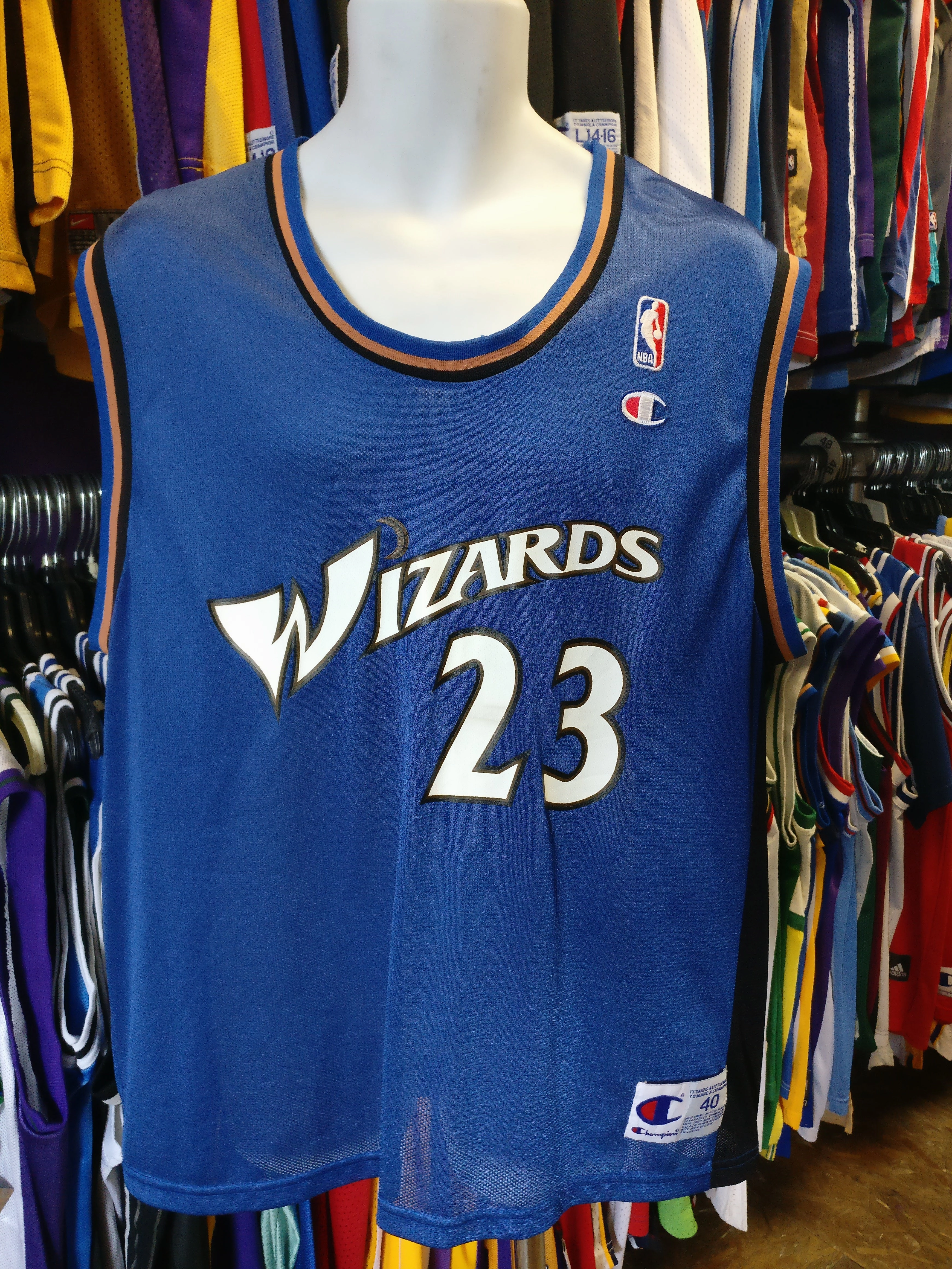 Vintage #23 MICHAEL JORDAN Washington Wizards NBA Champion Jersey 40