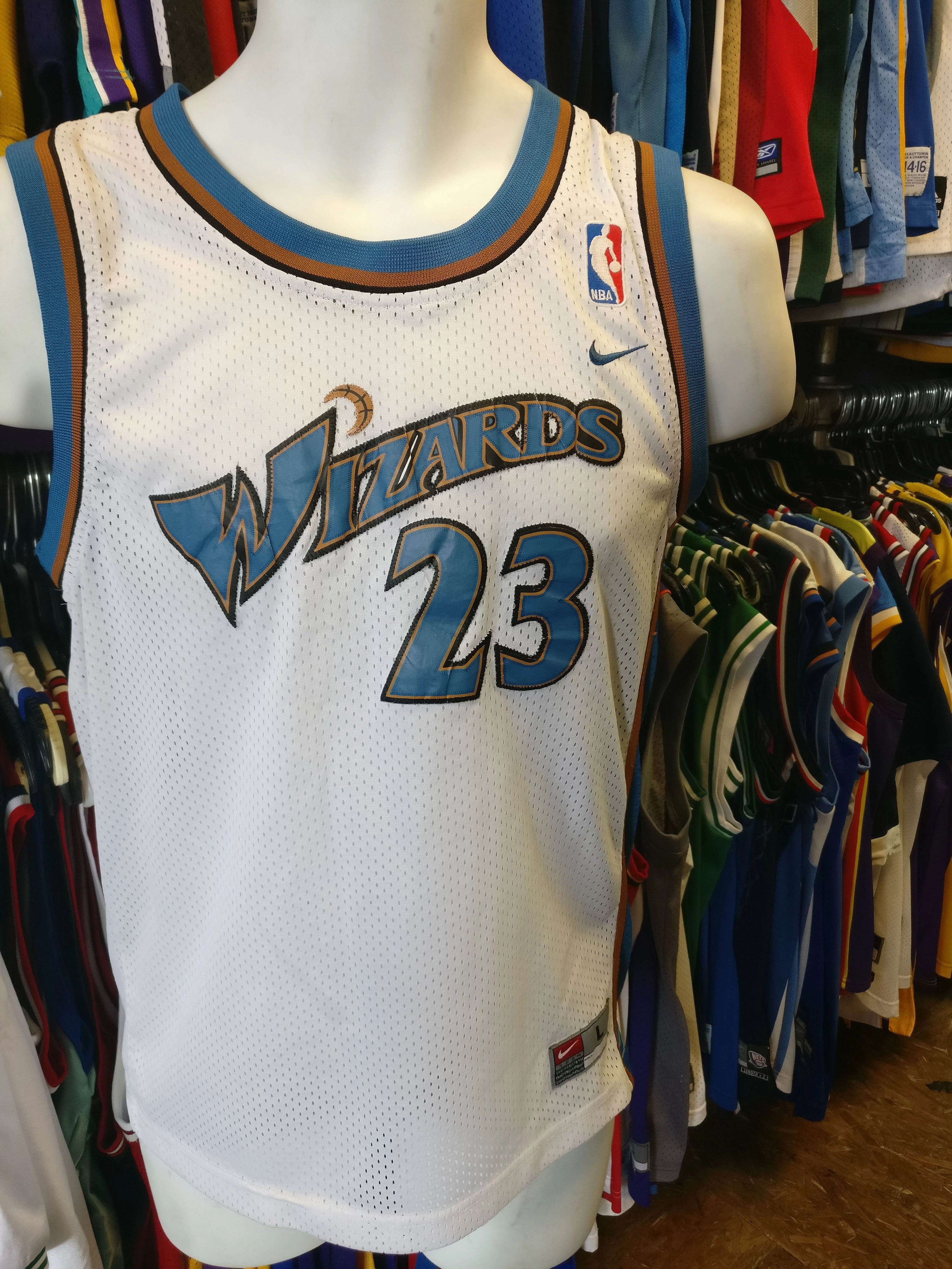 Vintage #23 MICHAEL JORDAN Washington Wizards NBA Nike Jersey YL