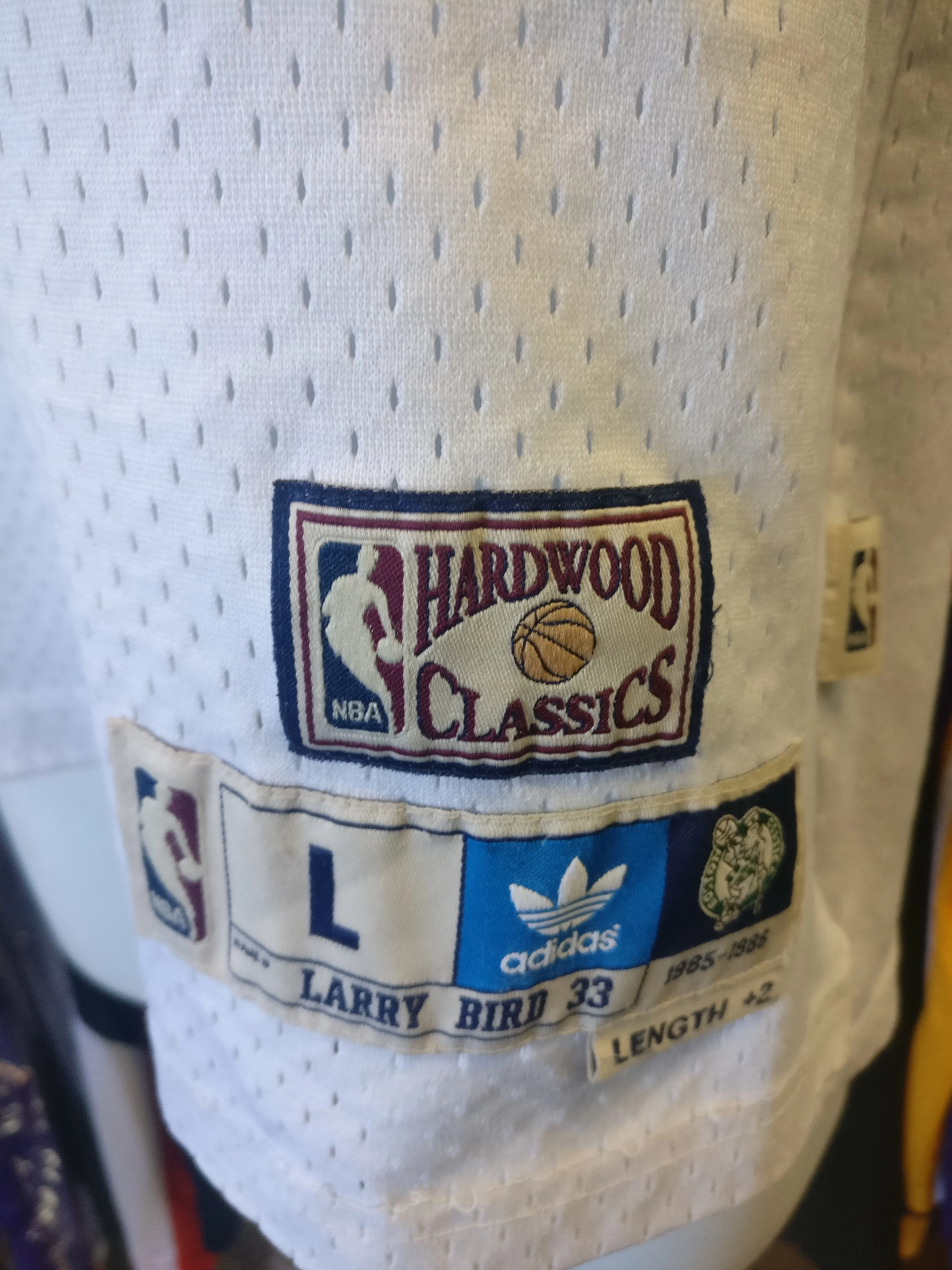 Vintage #33 LARRY BIRD Boston Celtics NBA Adidas Authentic Jersey YL