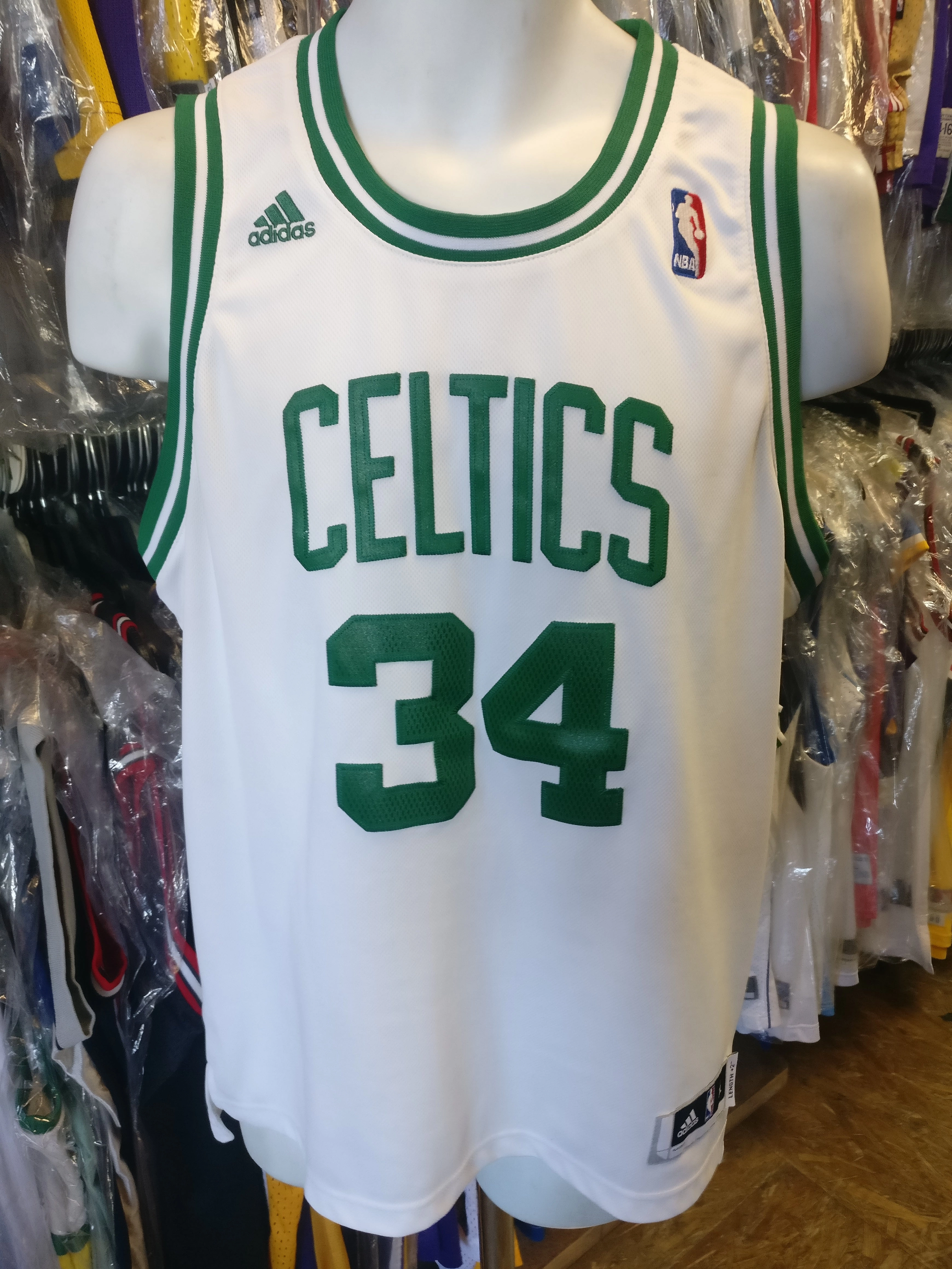 Vintage #34 PAUL PIERCE Boston Celtics NBA Adidas Authentic Jersey YXL
