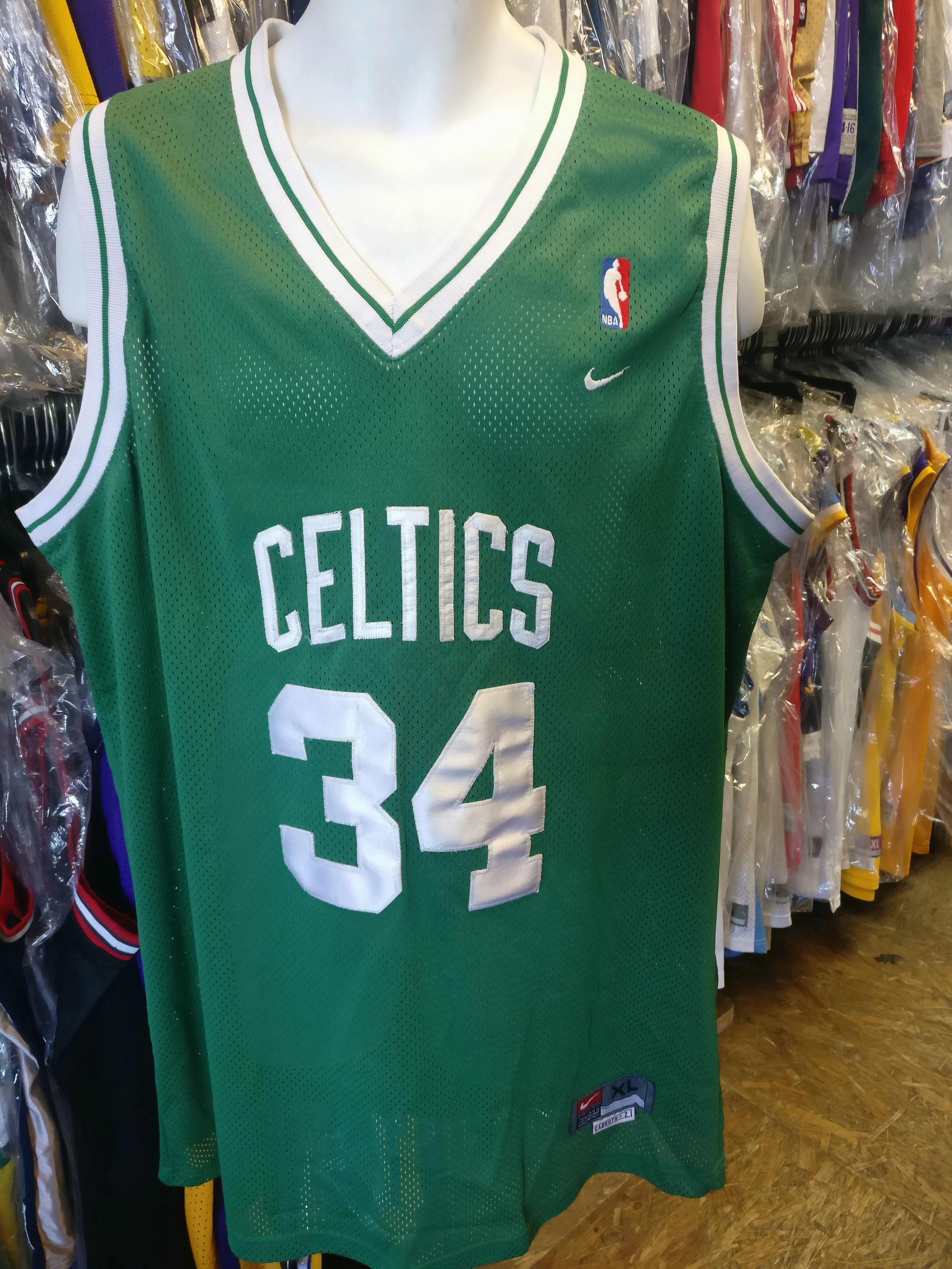Vintage #34 PAUL PIERCE Boston Celtics NBA Nike Authentic Jersey XL