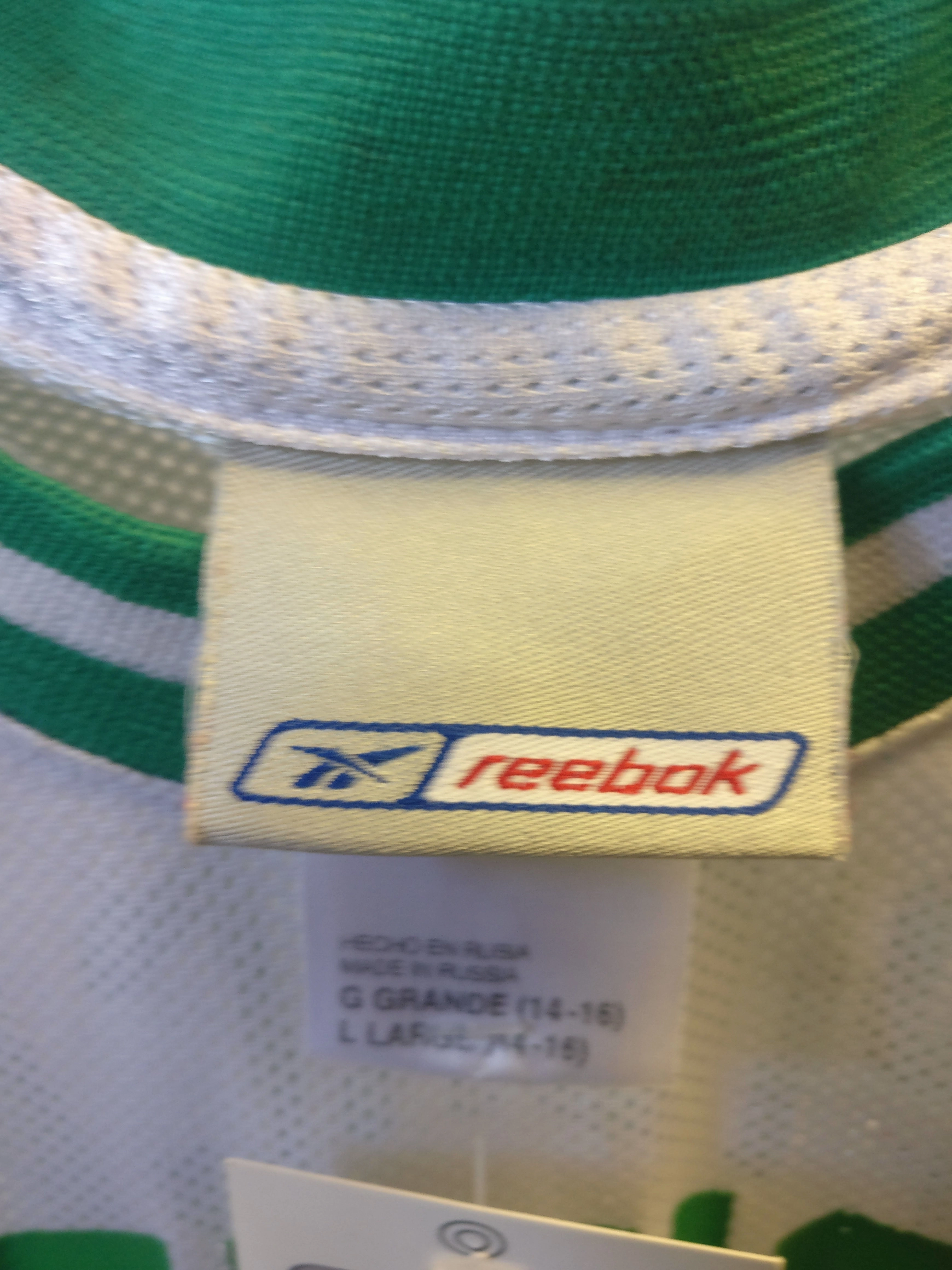 Vintage #34 PAUL PIERCE Boston Celtics NBA Reebok Jersey YL