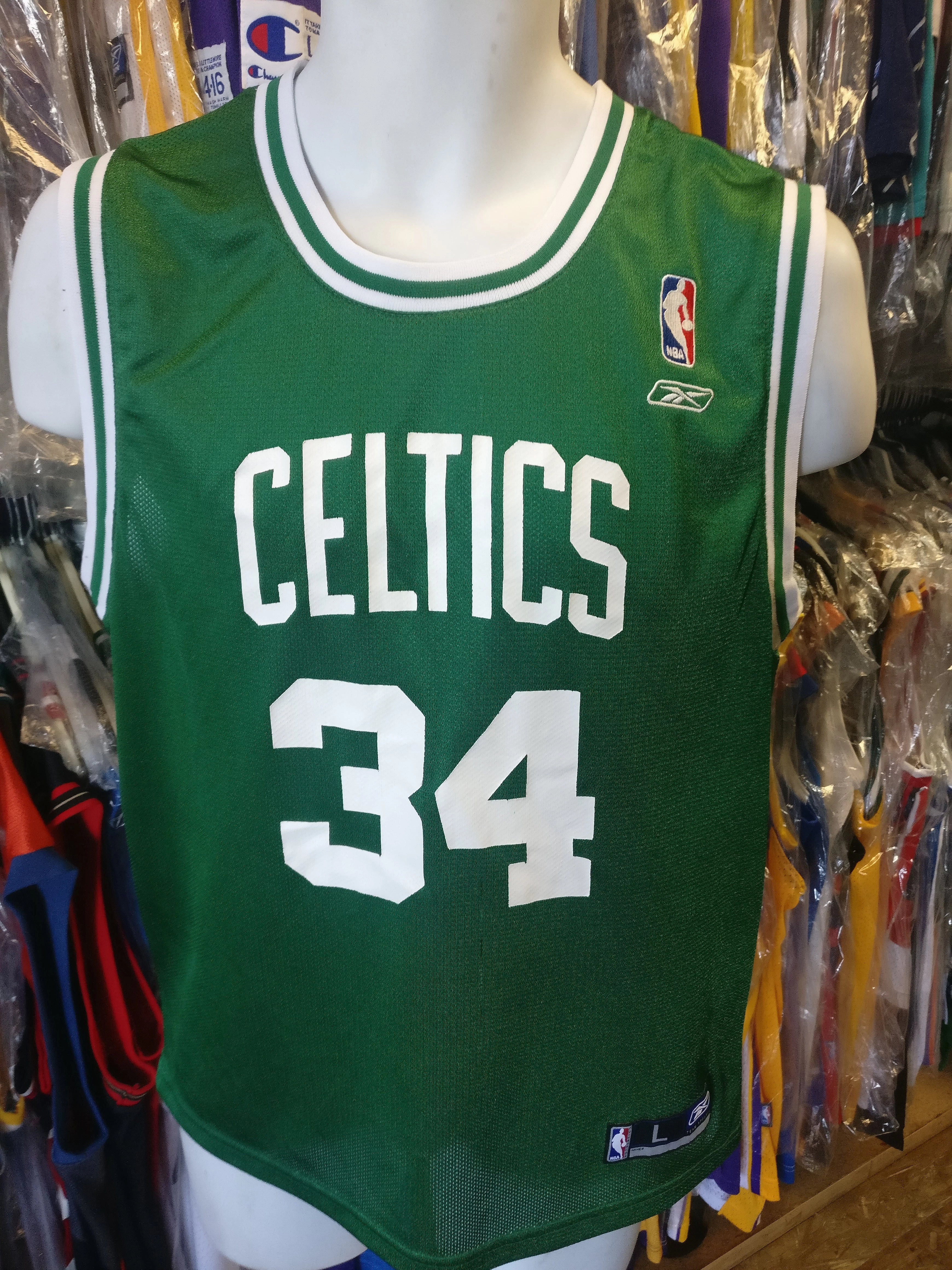 Vintage #34 PAUL PIERCE Boston Celtics NBA Reebok Jersey YL