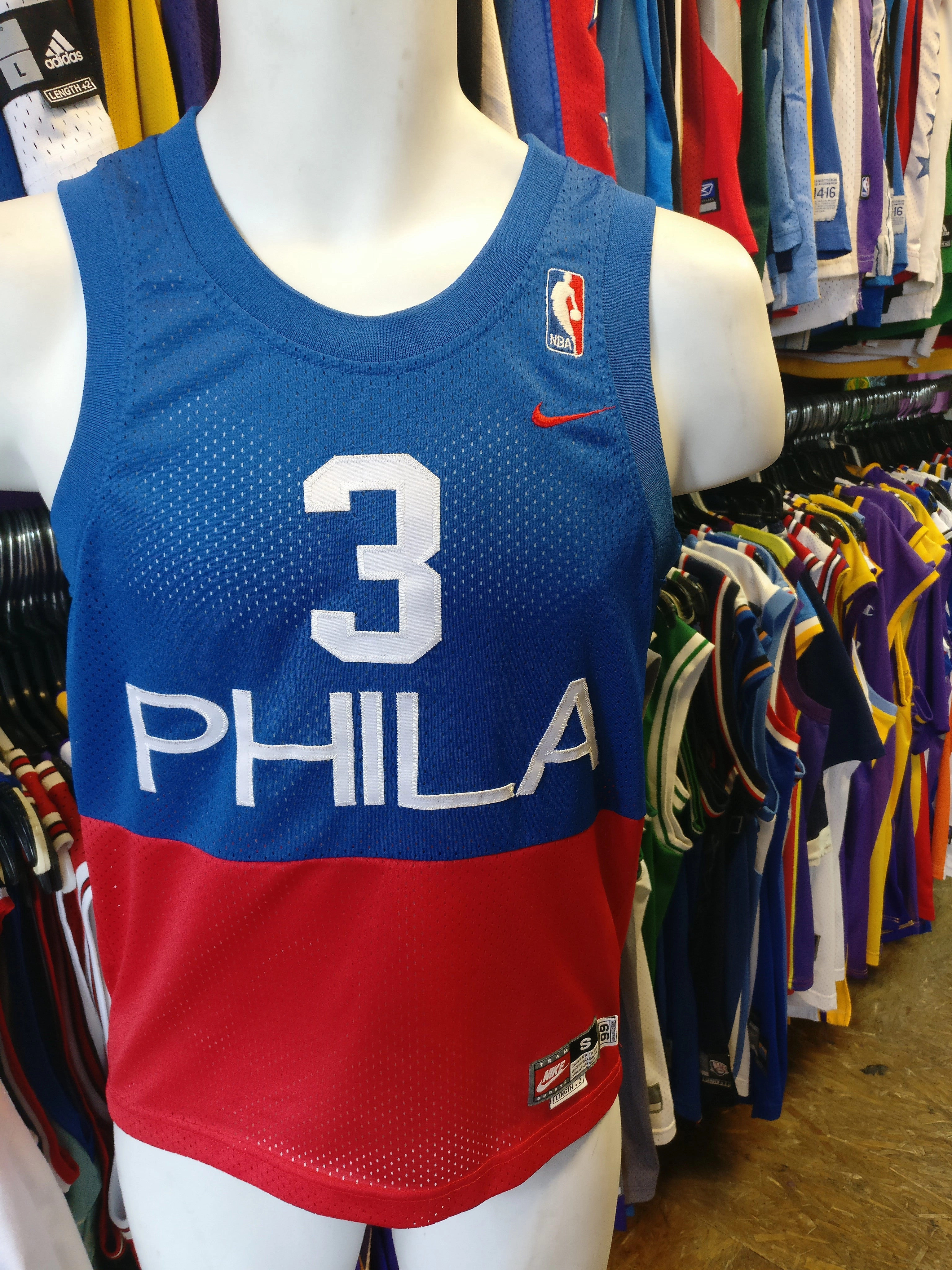Vintage #3 ALLEN IVERSON Philadelphia 76ERS NBA Nike Jersey YS