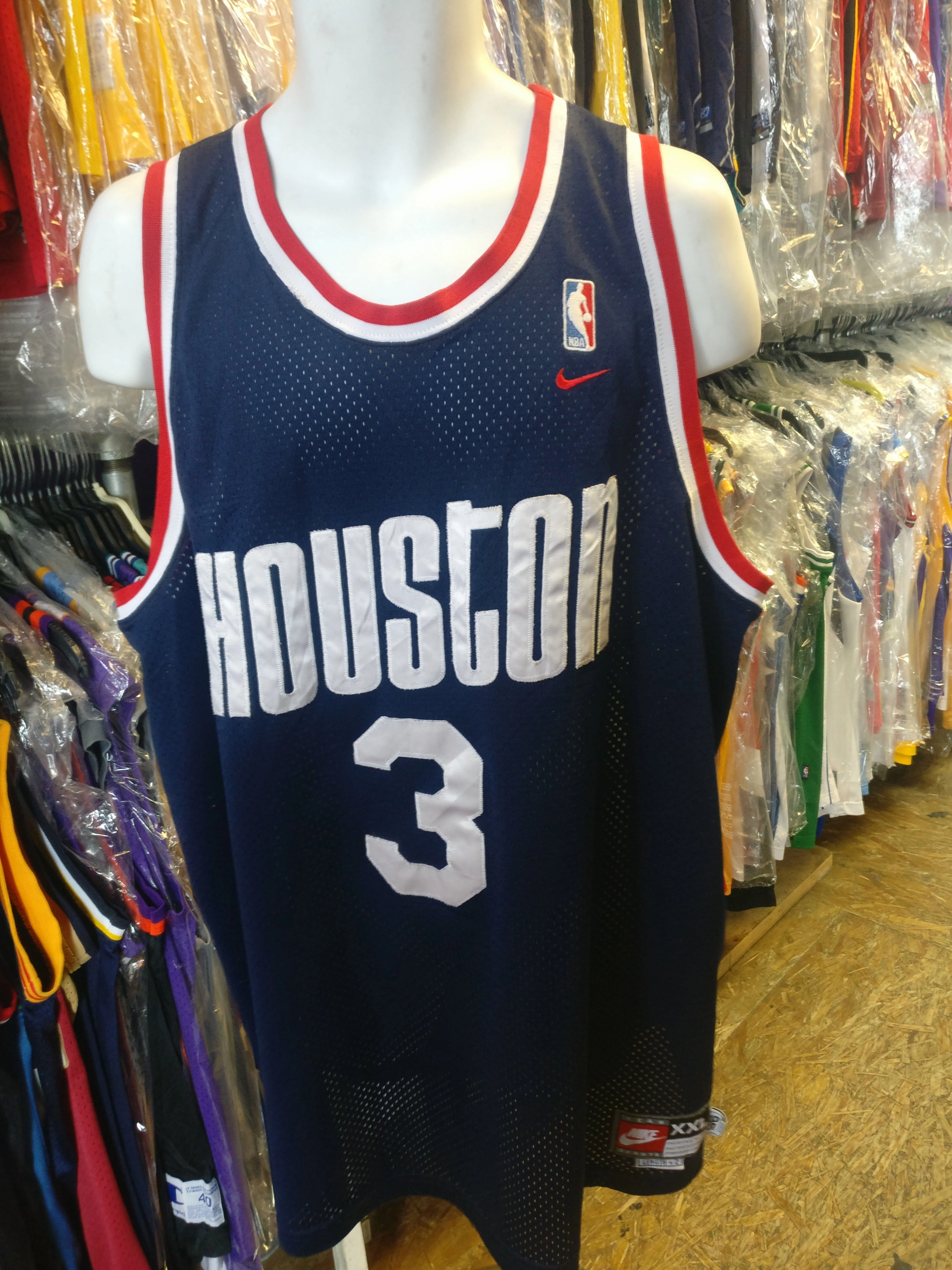 Vintage #3 STEVE FRANCIS Houston Rockets NBA Nike Jersey XXL