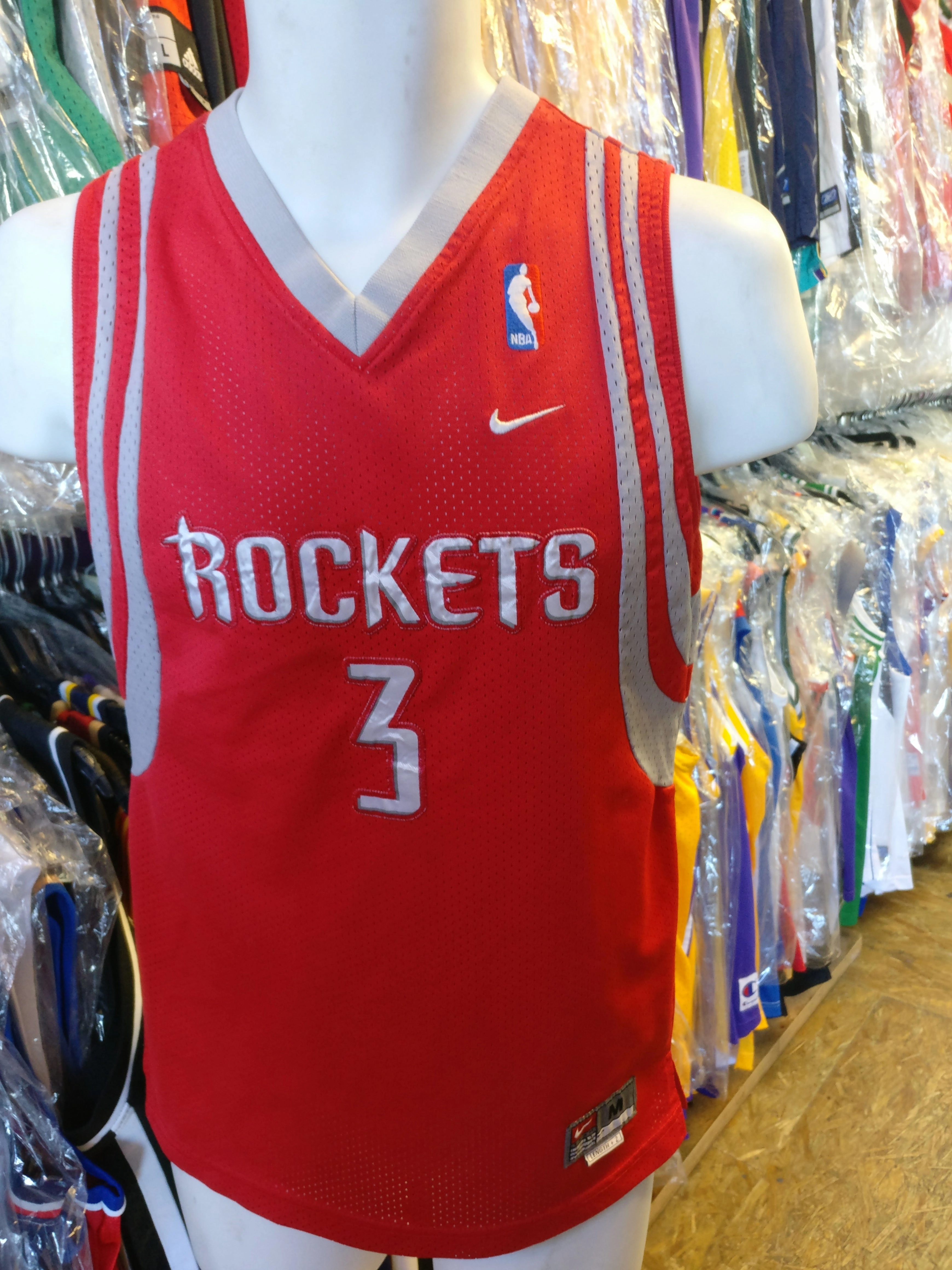 Vintage #3 STEVE FRANCIS Houston Rockets NBA Nike Jersey YM