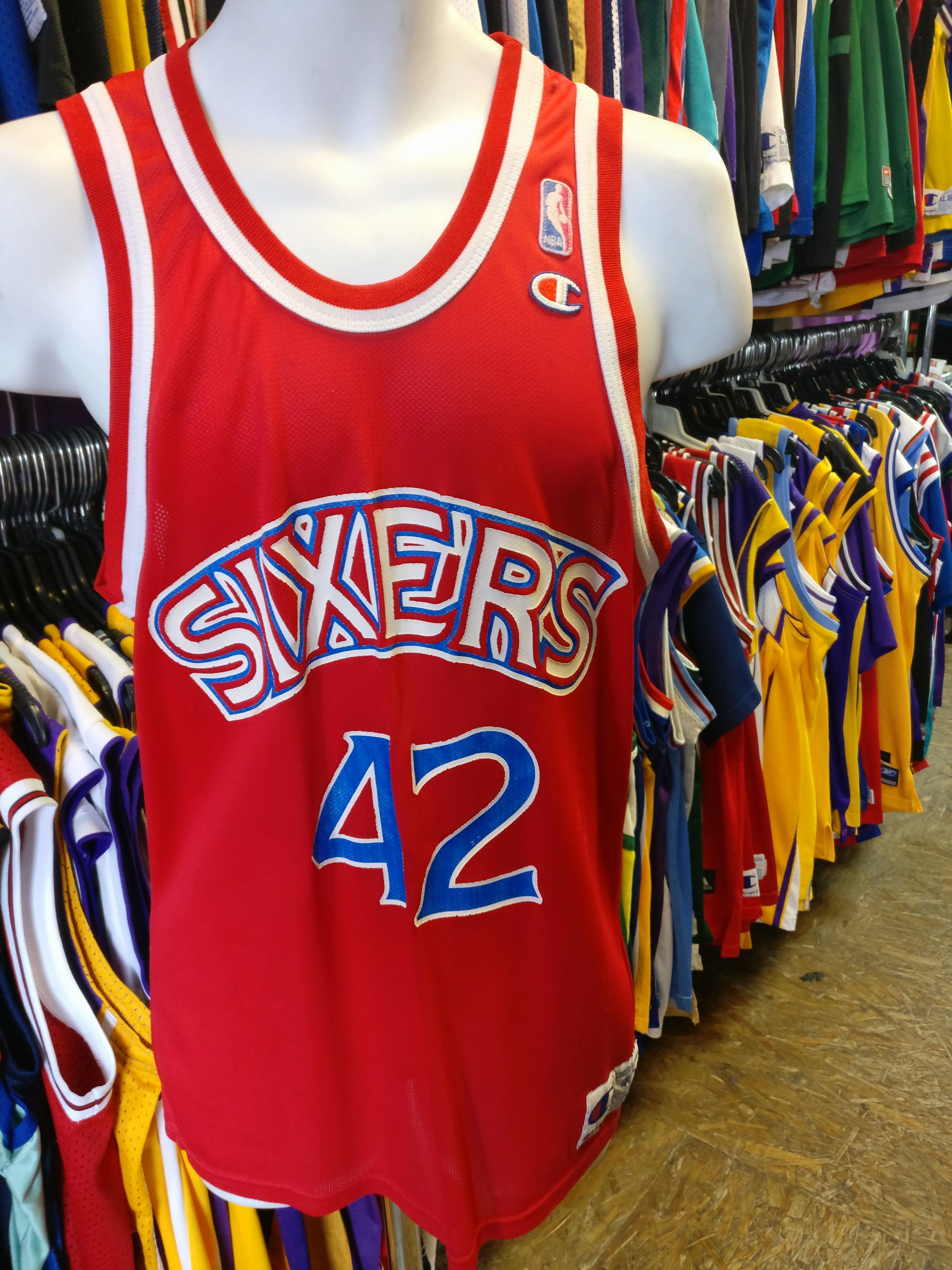 Vintage #42 JERRY STACKHOUSE Philadelphia 76ers NBA Champion Jersey 40