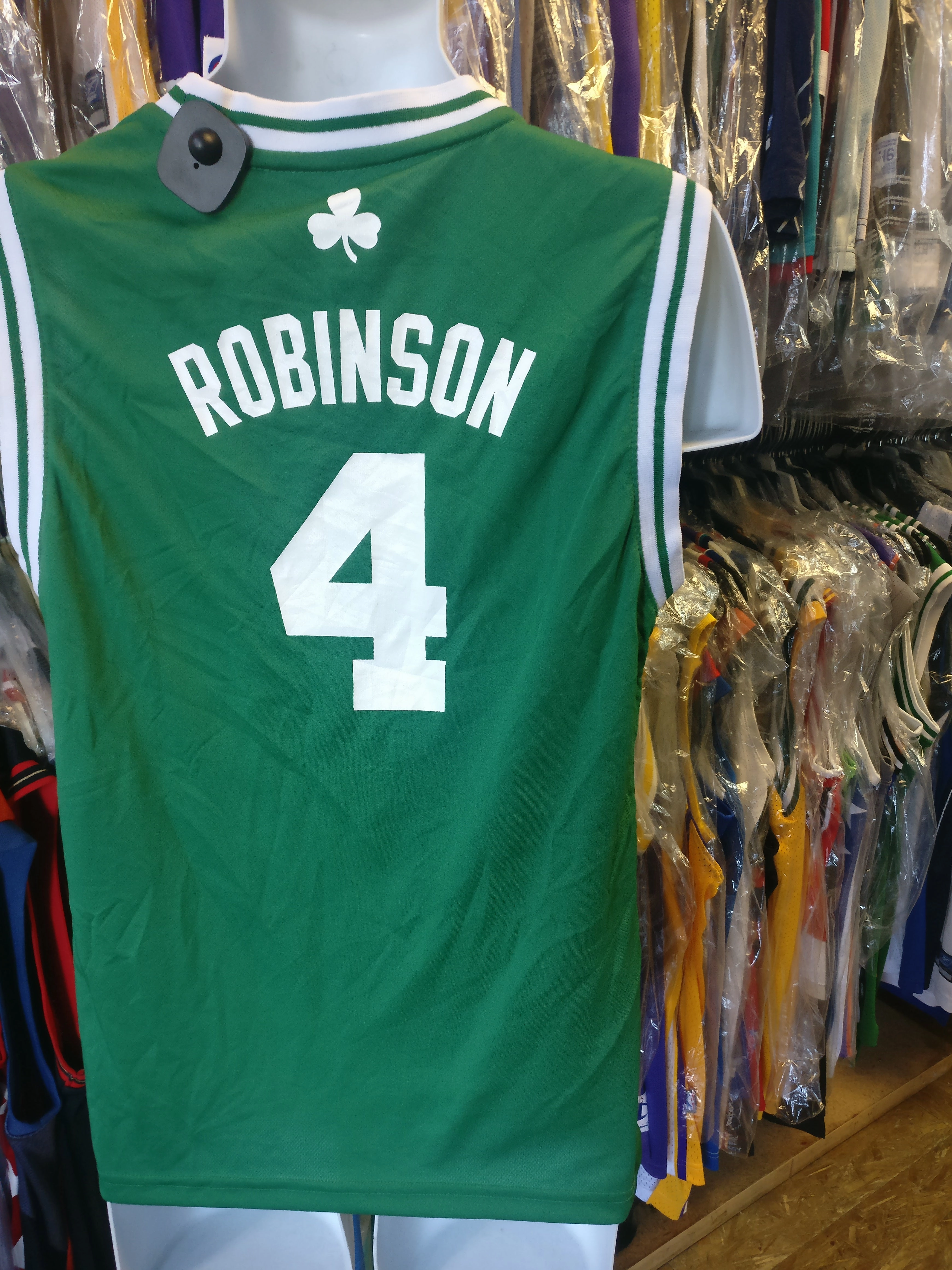 Vintage #4 NATE ROBINSON  Boston Celtics NBA Adidas Jersey YL