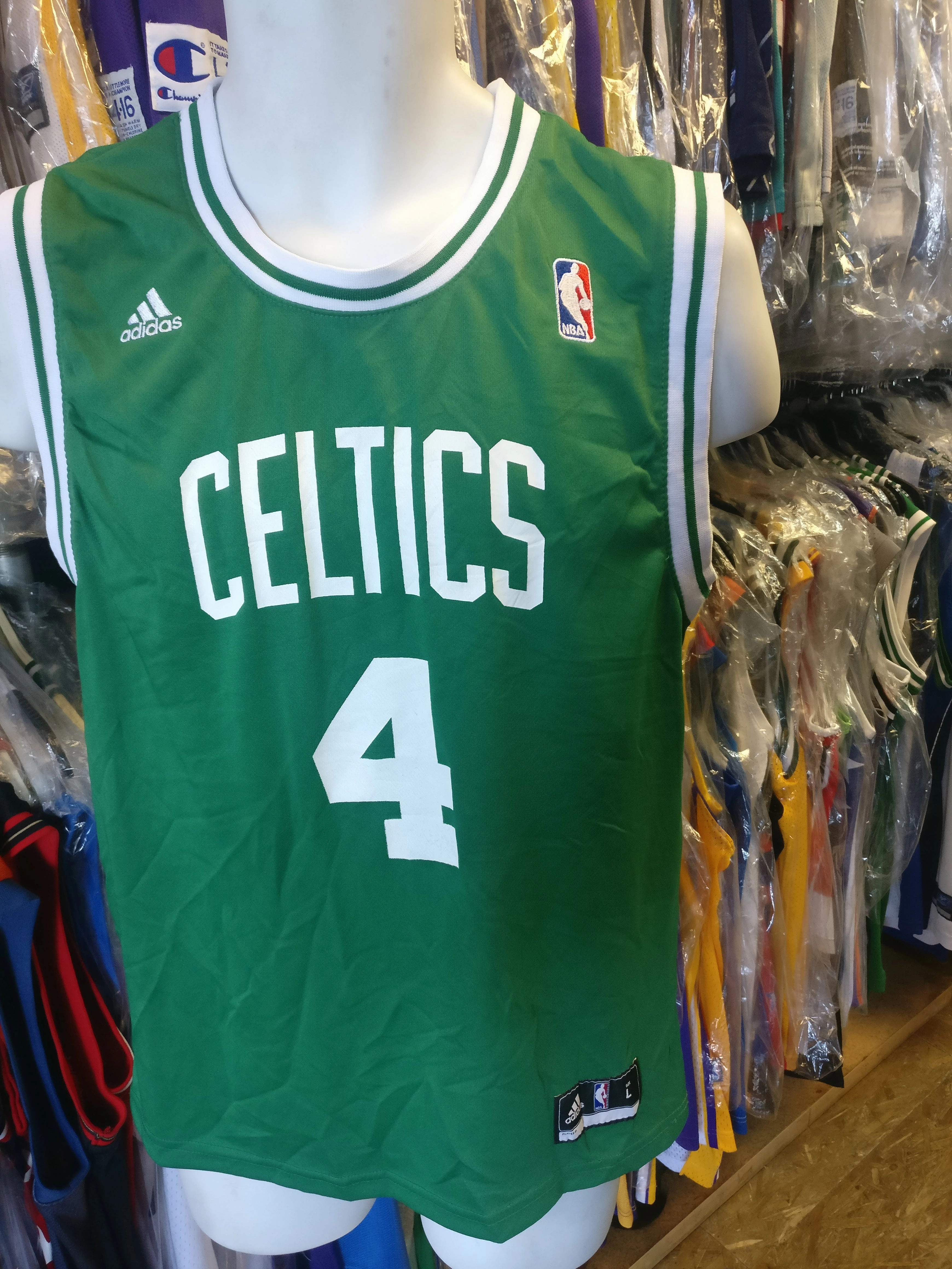 Vintage #4 NATE ROBINSON  Boston Celtics NBA Adidas Jersey YL