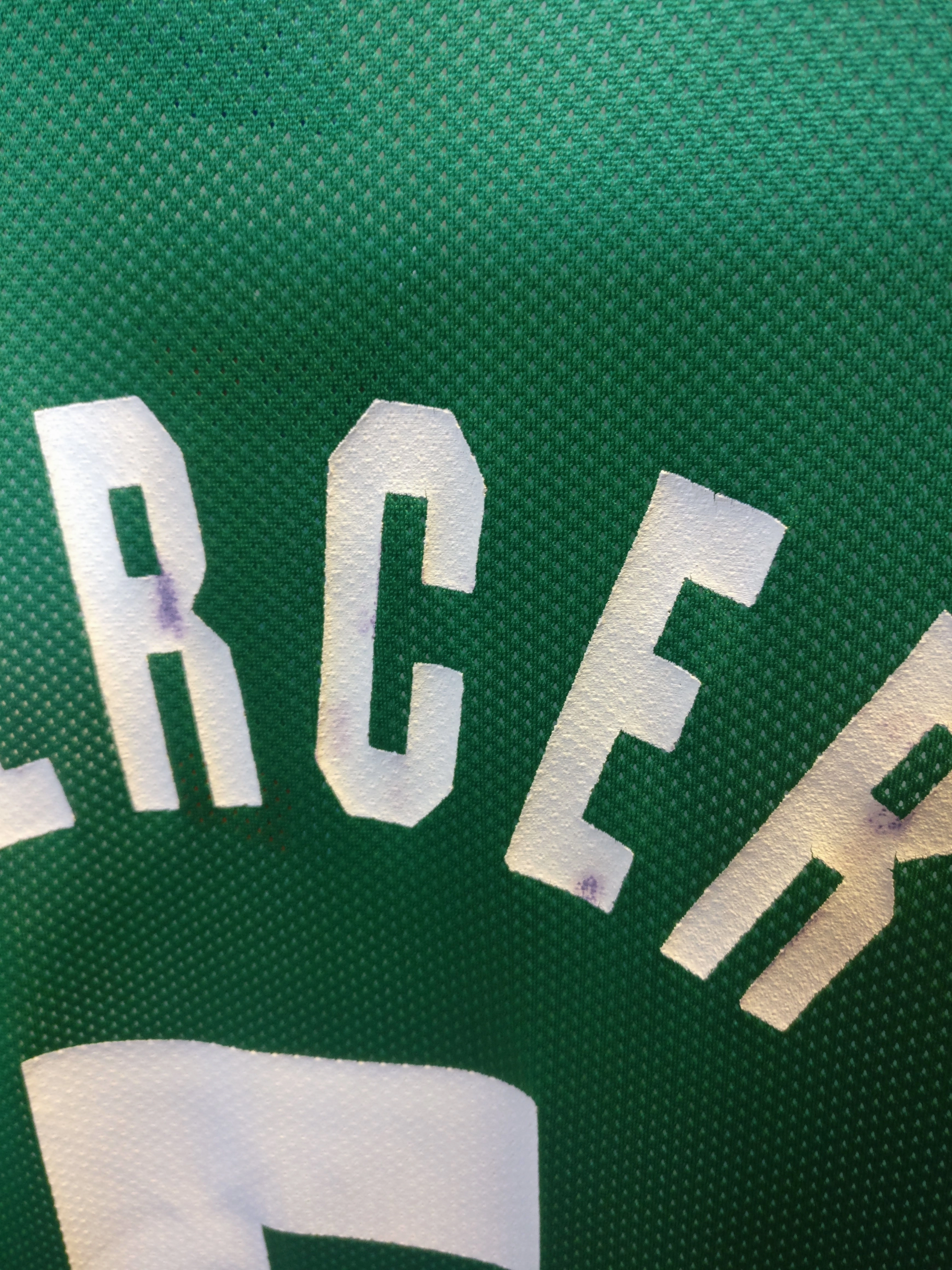 Vintage #5 RON MERCER Boston Celtics NBA Champion Jersey 44