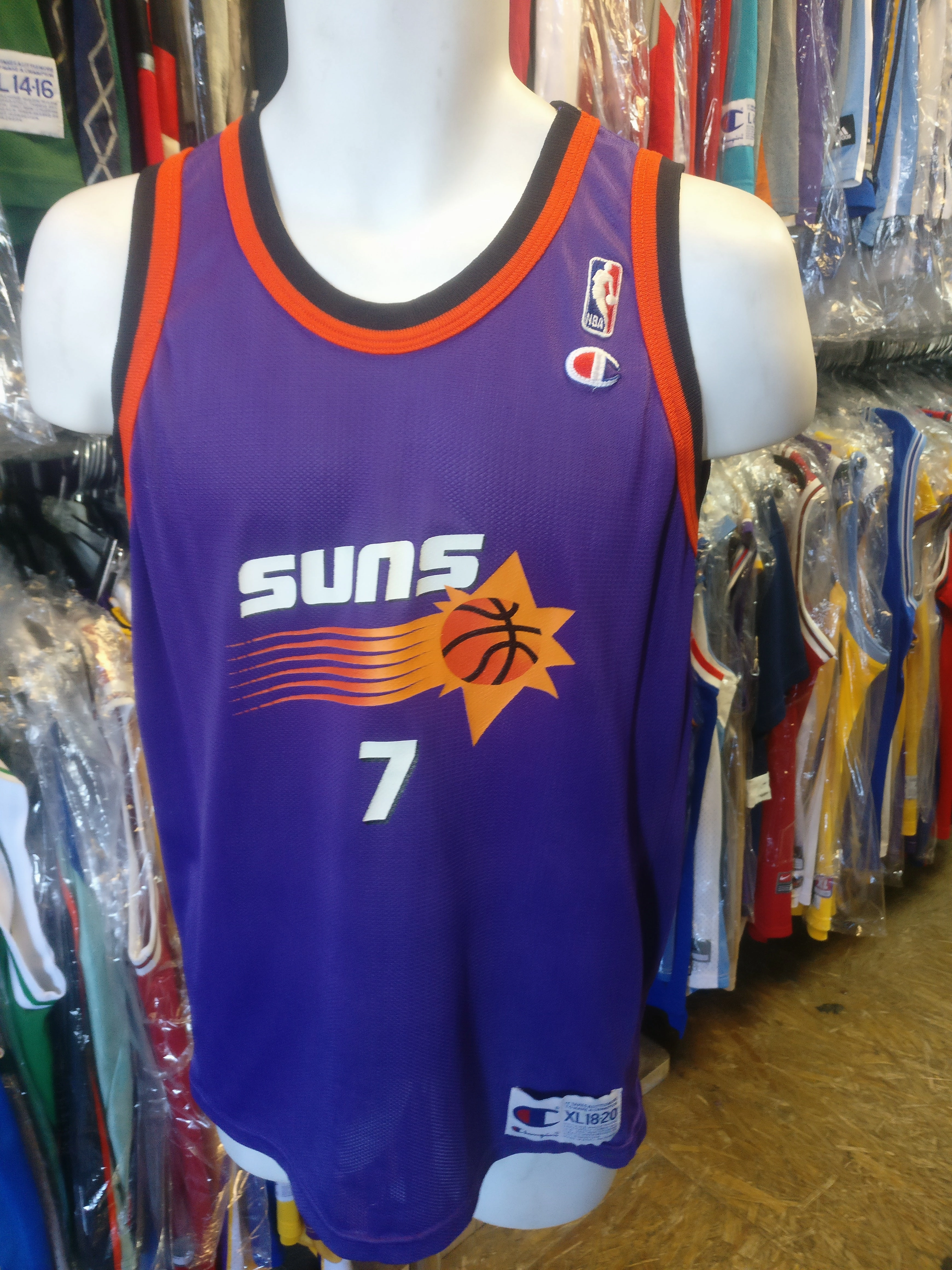 Vintage #7 KEVIN JOHNSON Phoenix Suns NBA Champion Jersey 18-20