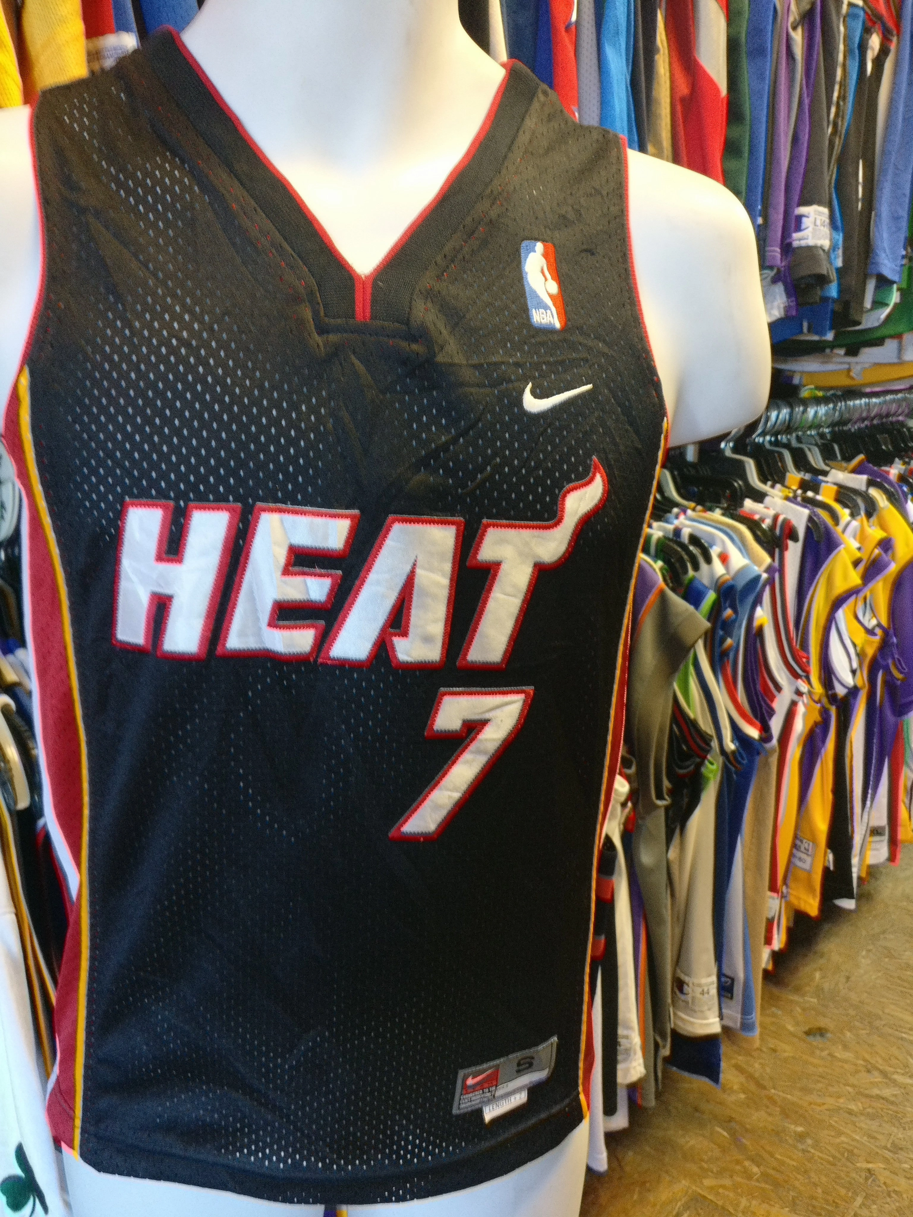 Vintage #7 LAMAR ODOM Miami Heat NBA Nike Jersey YS (Mint)