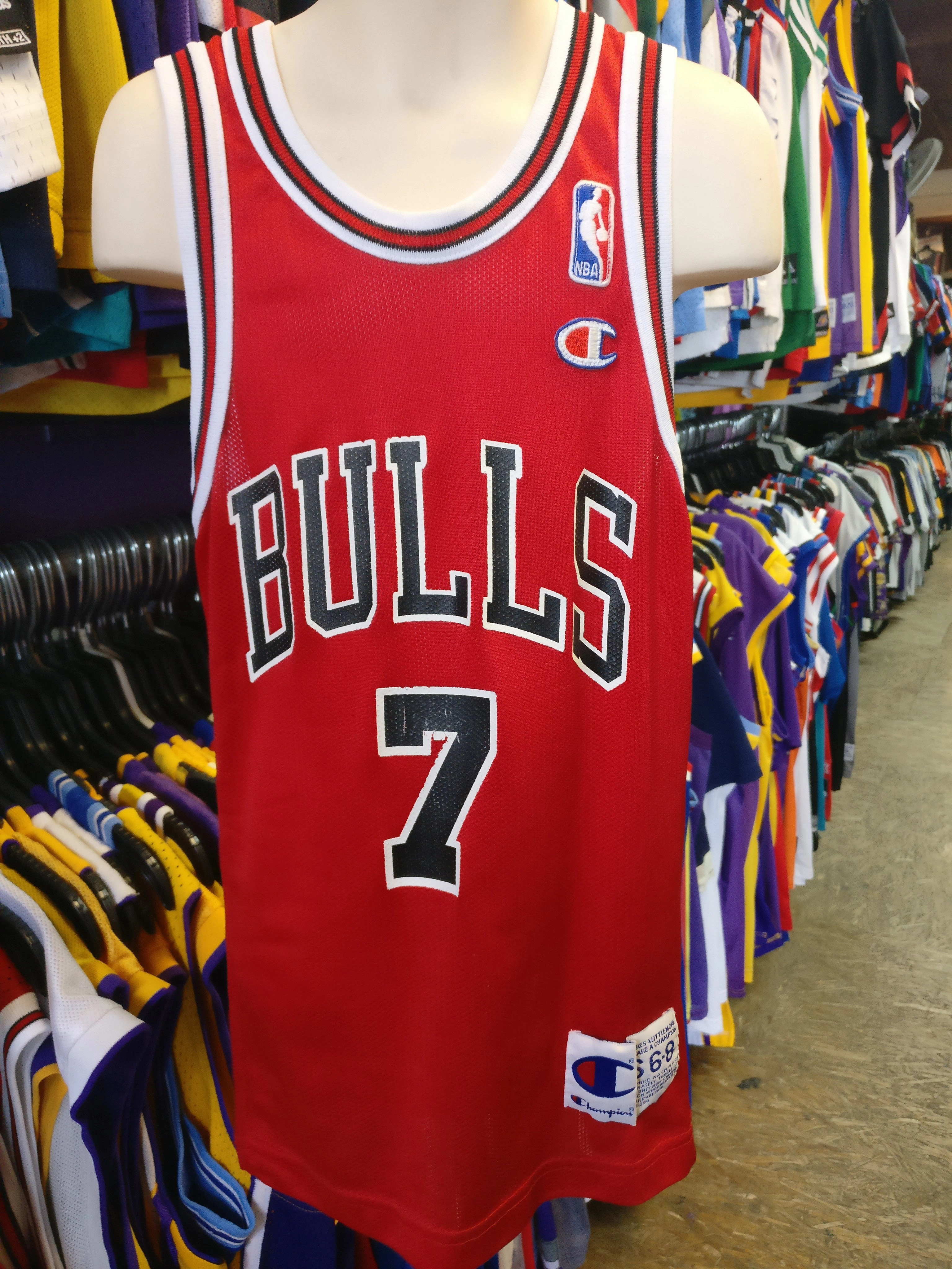 Vintage #7 TONI KUKOC Chicago Bulls NBA Champion Jersey 6-8