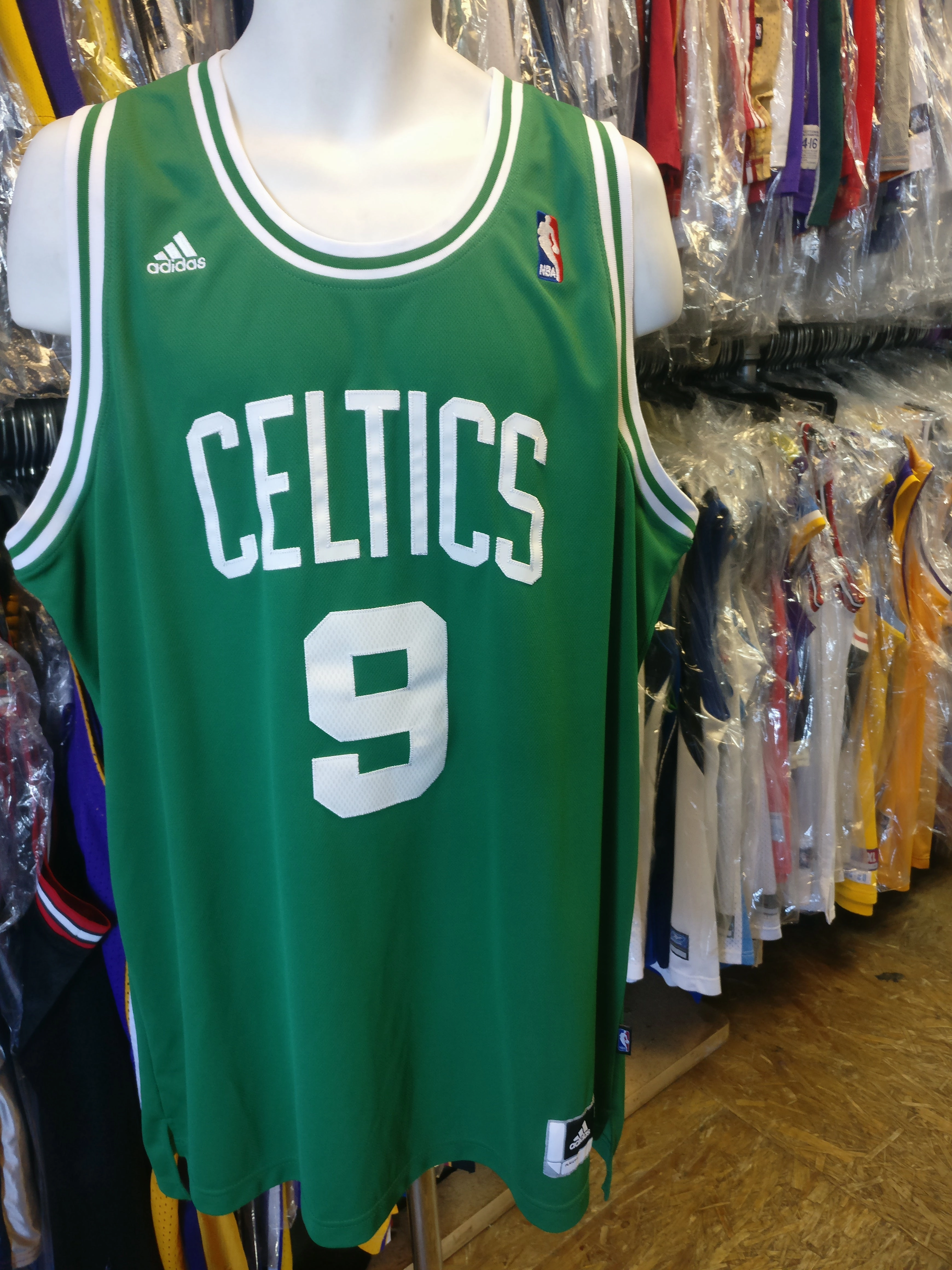 Vintage #9 RAJON RONDO Boston Celtics NBA Adidas Authentic Jersey XL