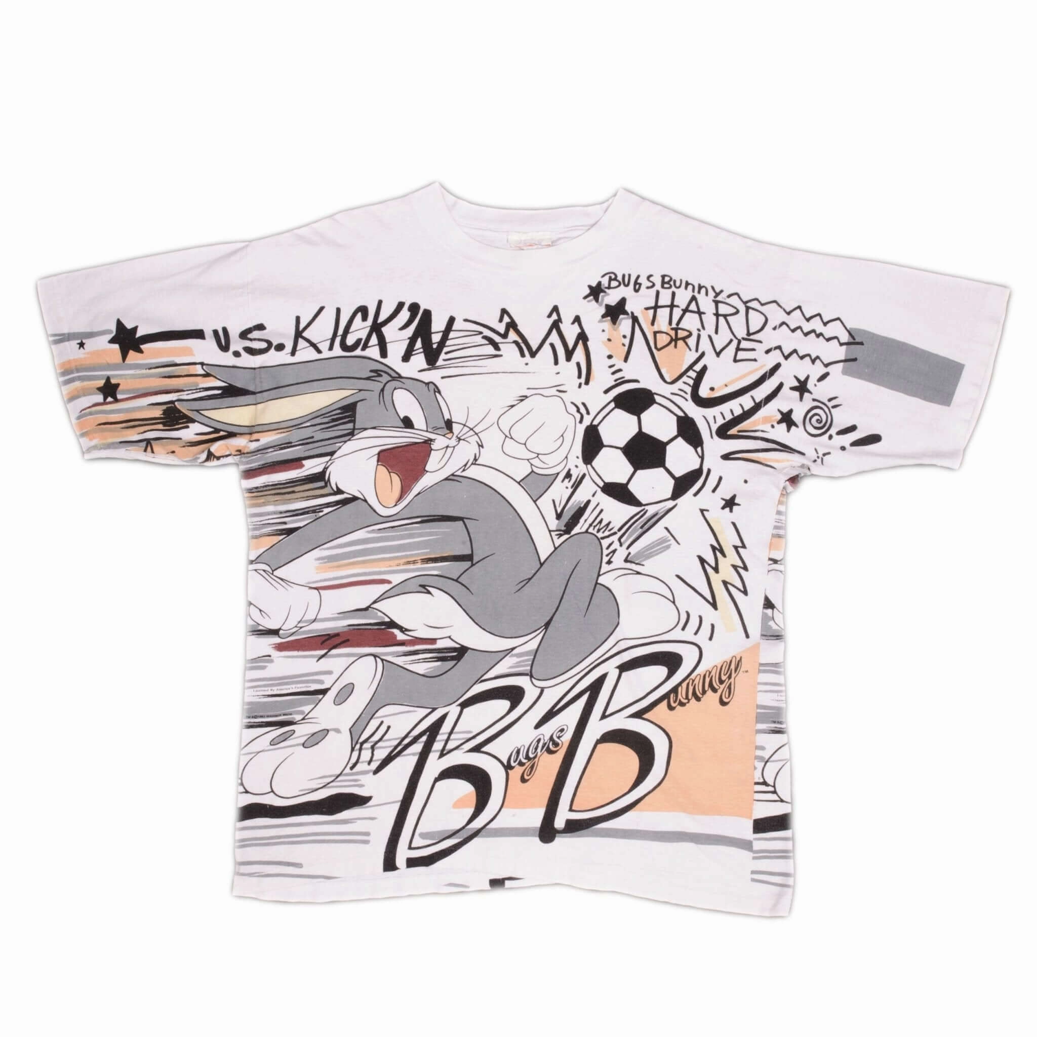 VINTAGE ALL OVER PRINT LOONEY TUNES BUGS BUNNY TEE SHIRT 1993 LARGE