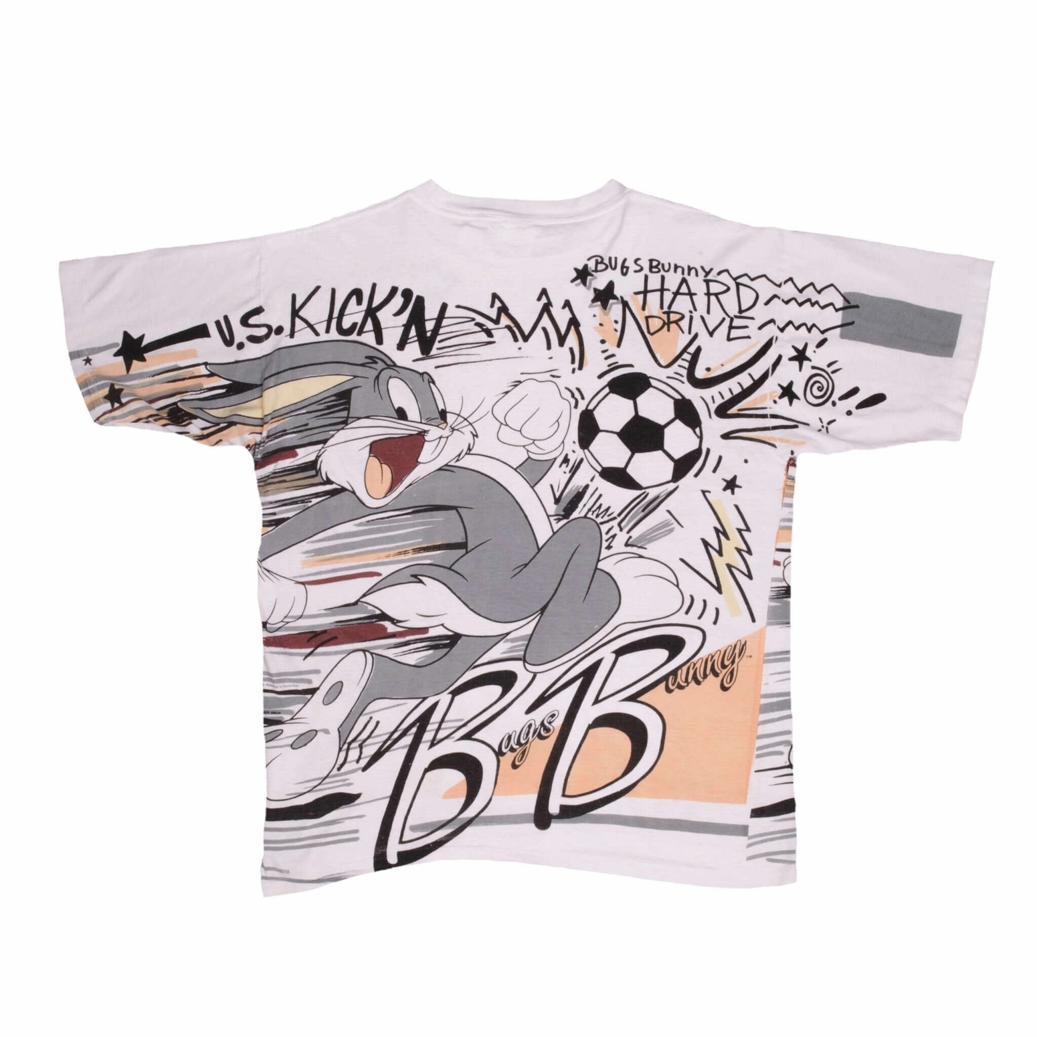 VINTAGE ALL OVER PRINT LOONEY TUNES BUGS BUNNY TEE SHIRT 1993 LARGE
