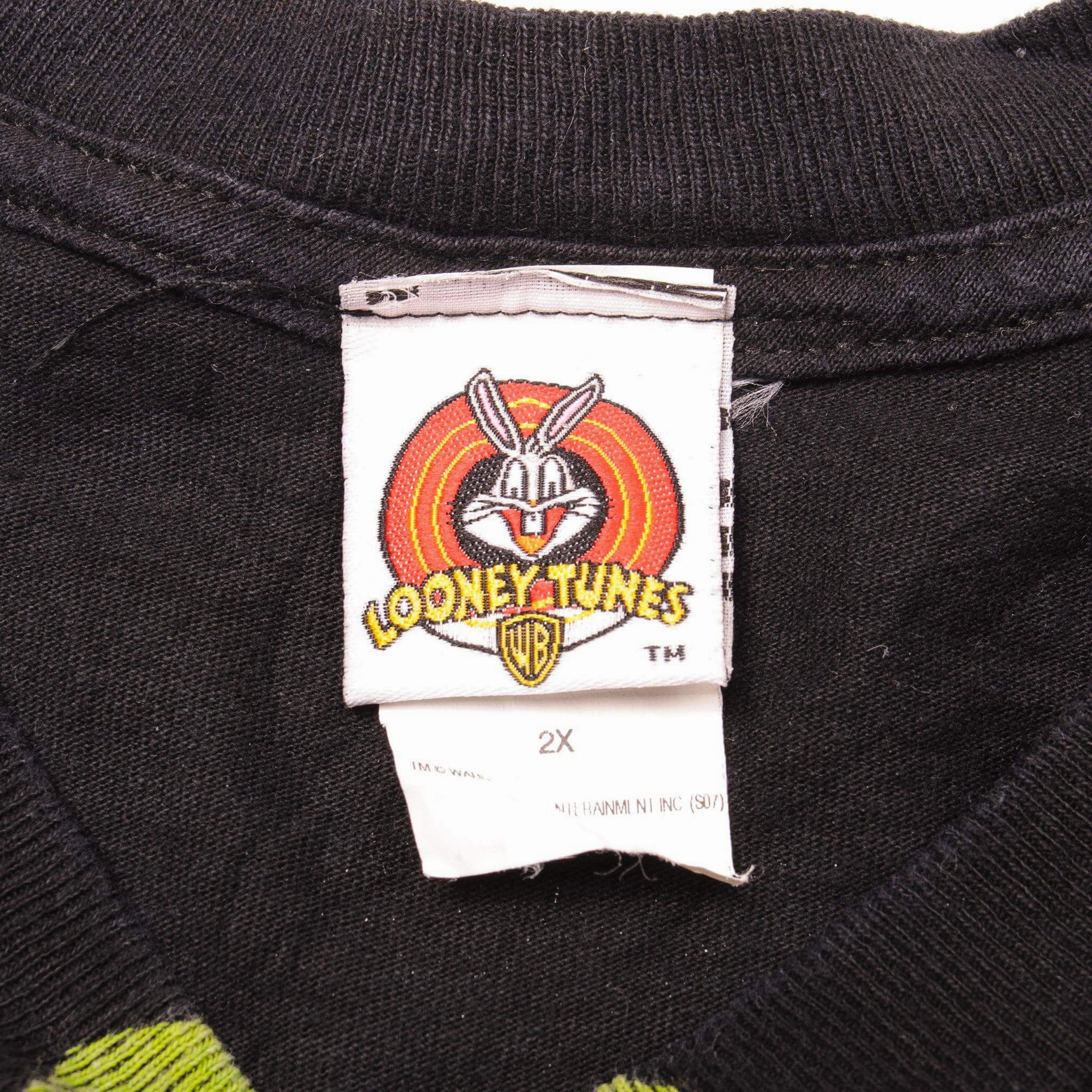 VINTAGE ALL OVER PRINT LOONEY TUNES MARVIN THE MARTIAN TEE SHIRT 2006 SIZE 2XL
