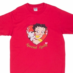 VINTAGE BETTY BOOP SPECIAL LADY HOT PINK TEE SHIRT 1990S LARGE