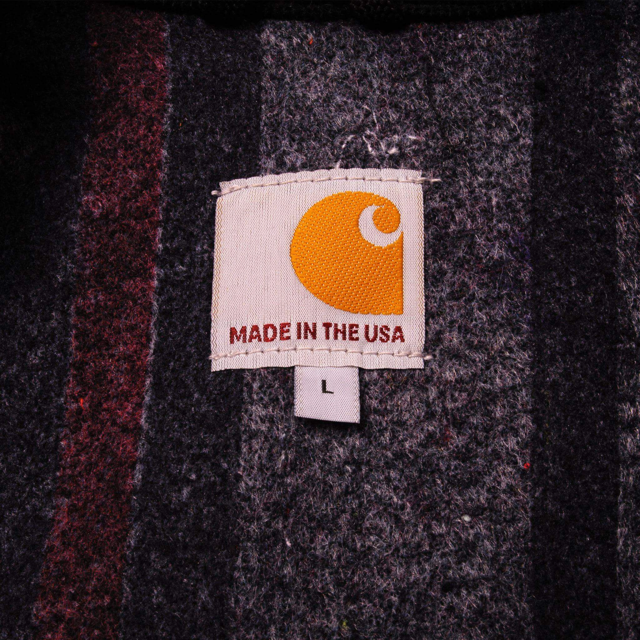 VINTAGE BLACK CARHARTT JACKET SIZE LARGE MADE IN USA