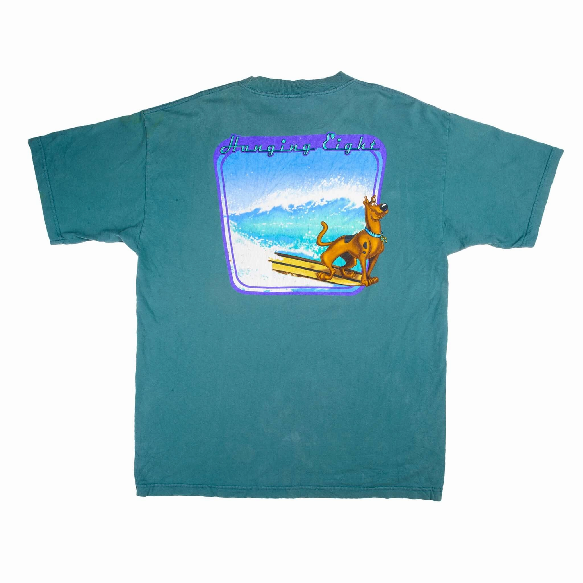 VINTAGE BLUE SURFING SCOOBY-DOO TEE SHIRT 1999 SIZE XL MADE IN USA