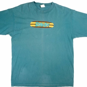 VINTAGE BLUE SURFING SCOOBY-DOO TEE SHIRT 1999 SIZE XL MADE IN USA