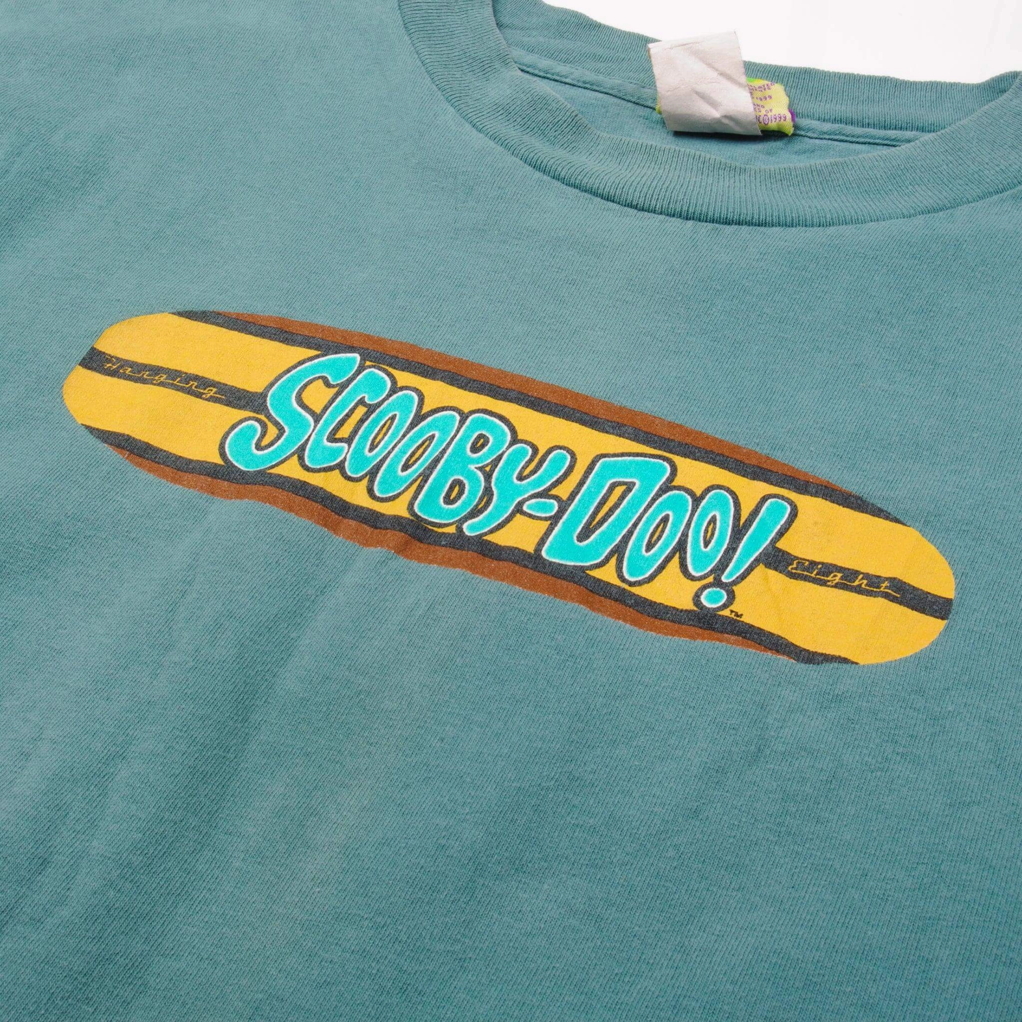 VINTAGE BLUE SURFING SCOOBY-DOO TEE SHIRT 1999 SIZE XL MADE IN USA