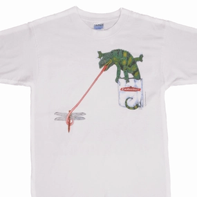 VINTAGE BUDWEISER CHAMELEON DRAGONFLY TEE SHIRT 1997 SIZE LARGE