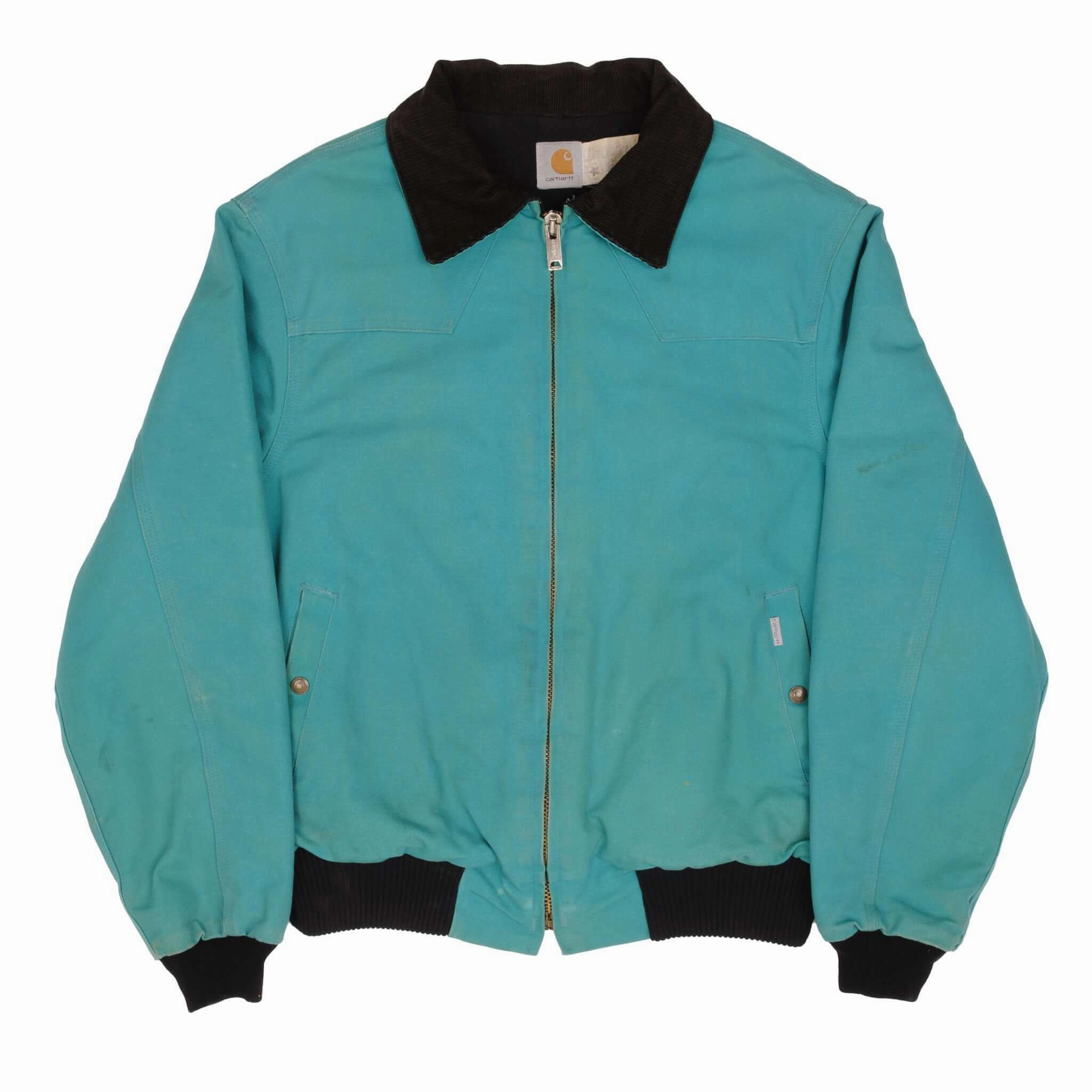 VINTAGE CARHARTT BLUE SANTE FE WESTERN JACKET  SIZE XL JQ444 1990S MADE IN USA