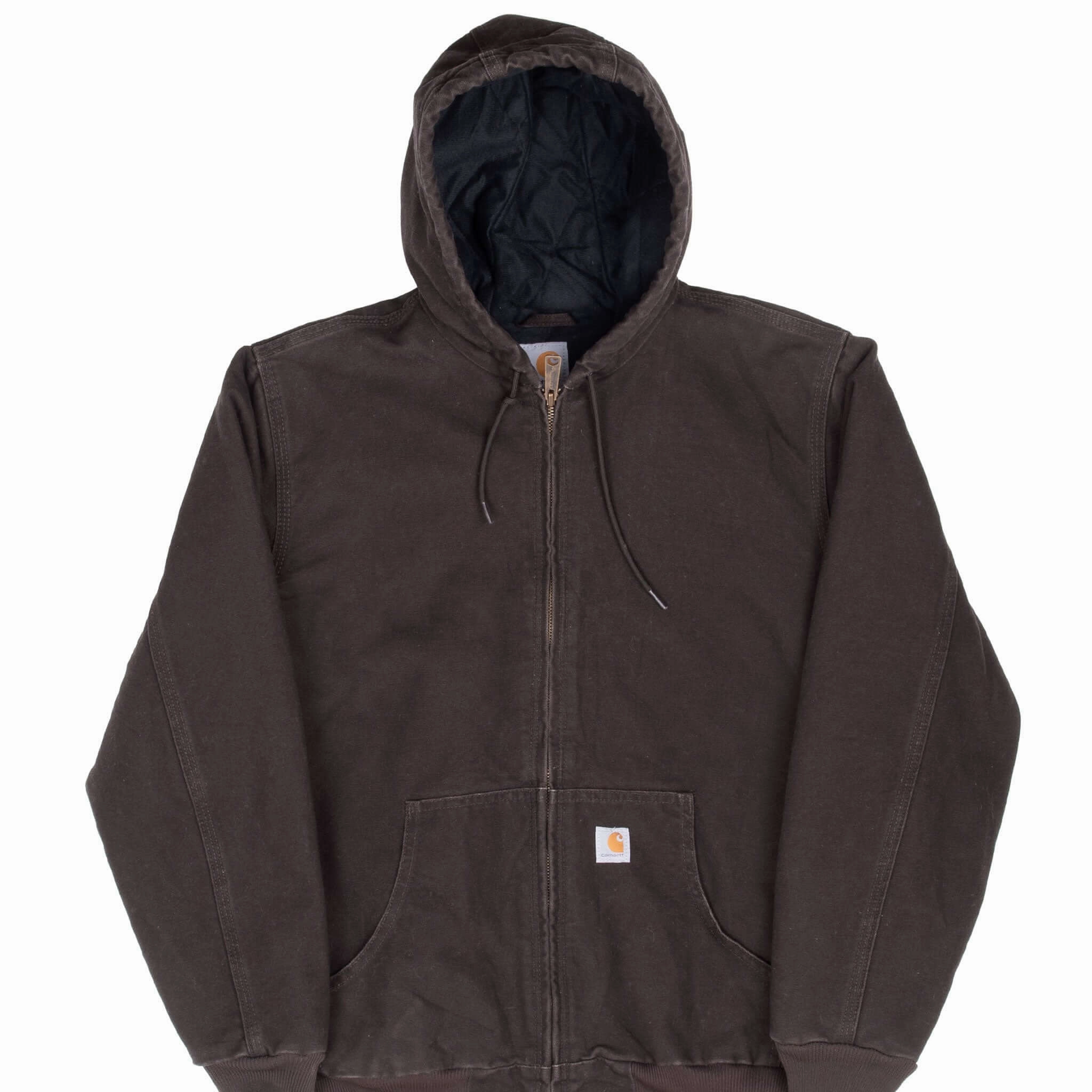 VINTAGE CARHARTT DARK BROWN WJ130DKB ACTIVE JACKET WOMAN MEDIUM