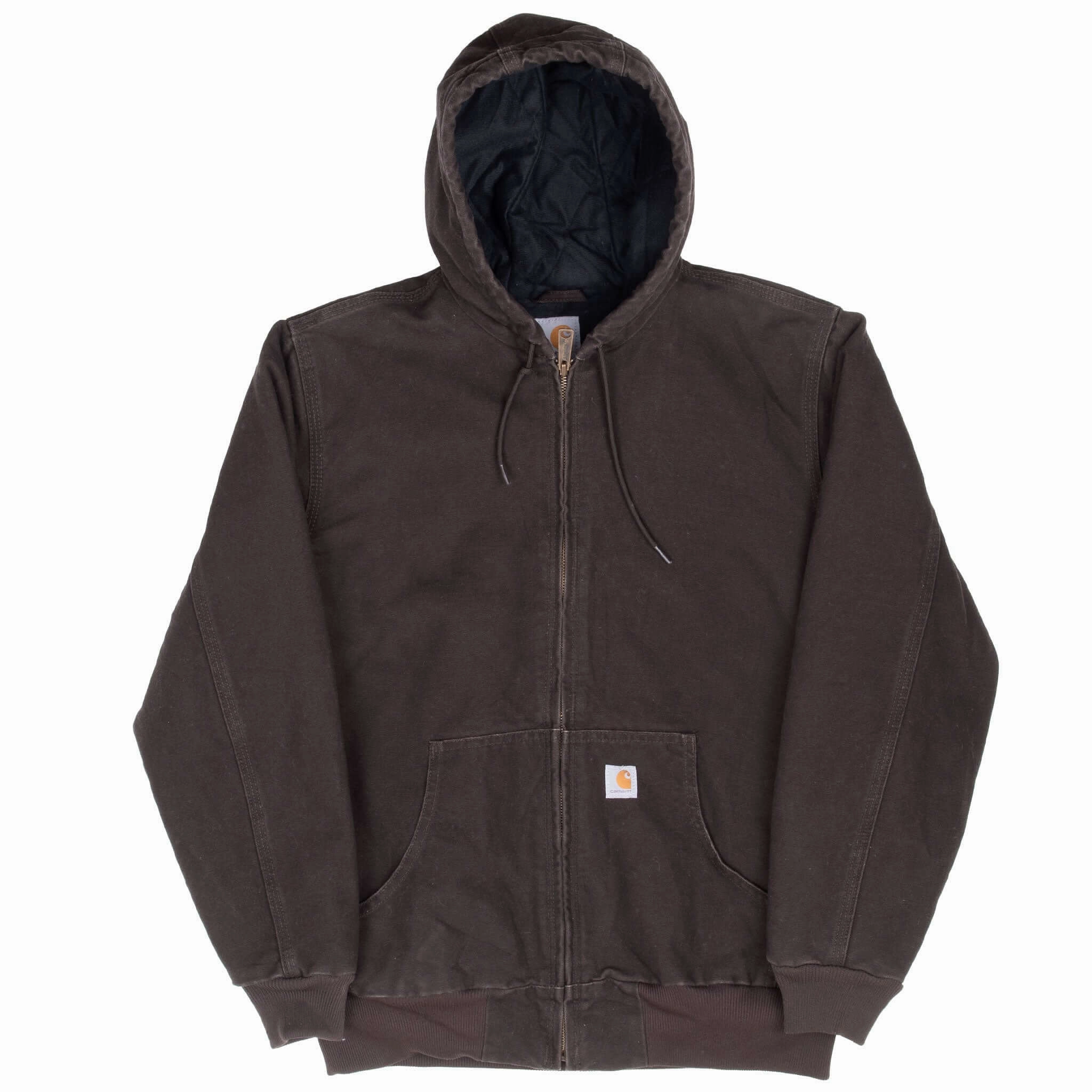 VINTAGE CARHARTT DARK BROWN WJ130DKB ACTIVE JACKET WOMAN MEDIUM
