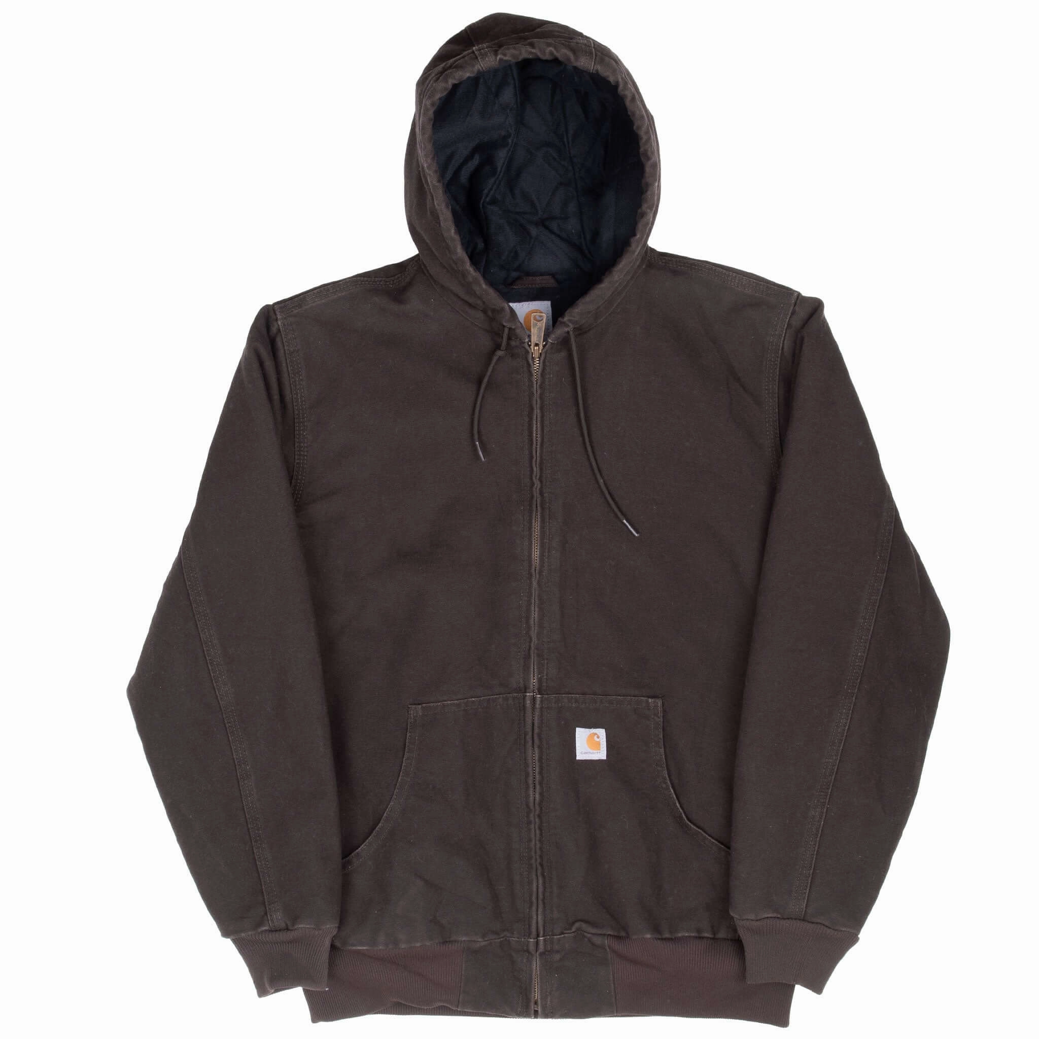 VINTAGE CARHARTT DARK BROWN WJ130DKB ACTIVE JACKET WOMAN MEDIUM