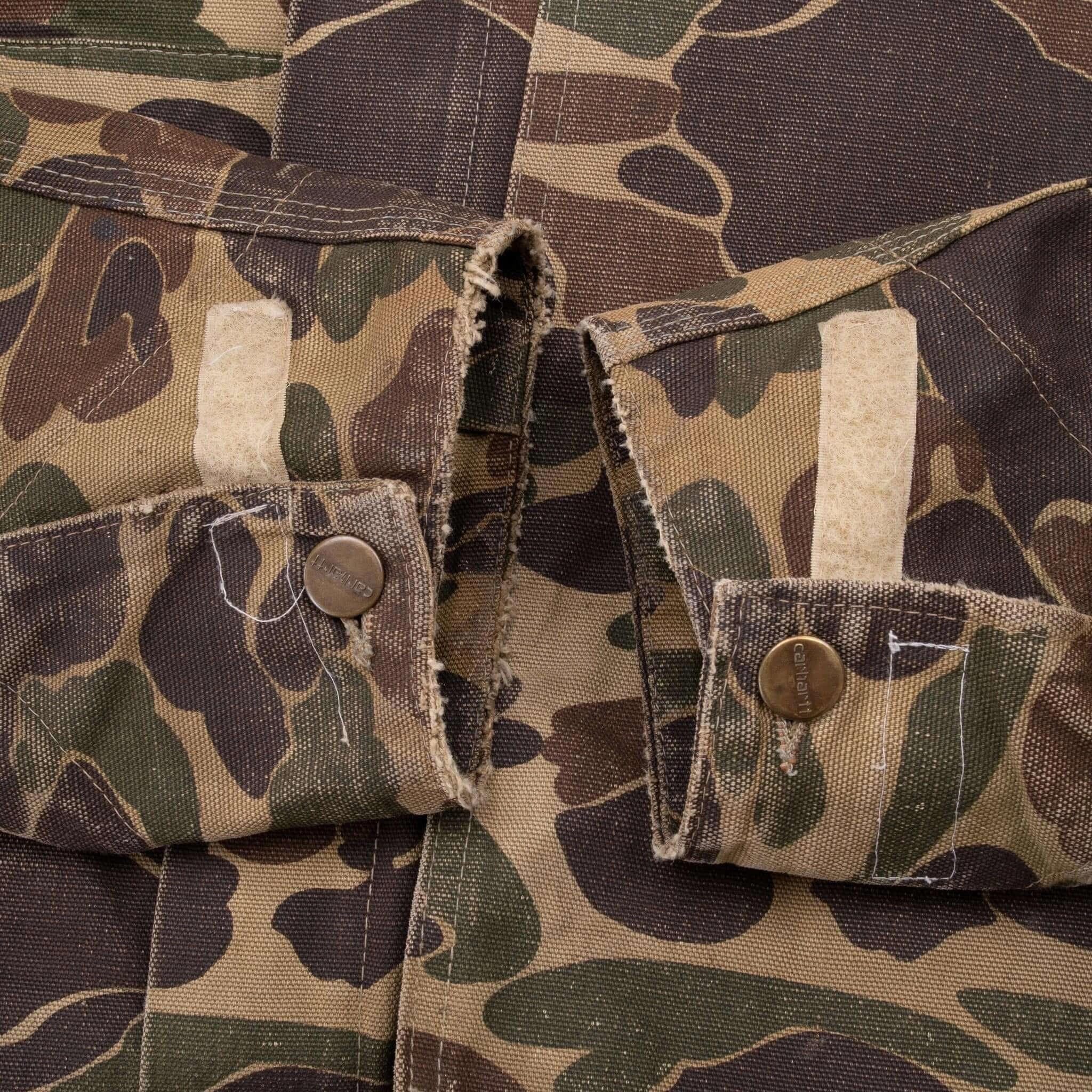 VINTAGE CARHARTT DUCK CAMO HUNTER JACKET CU253 SIZE XL MADE IN USA