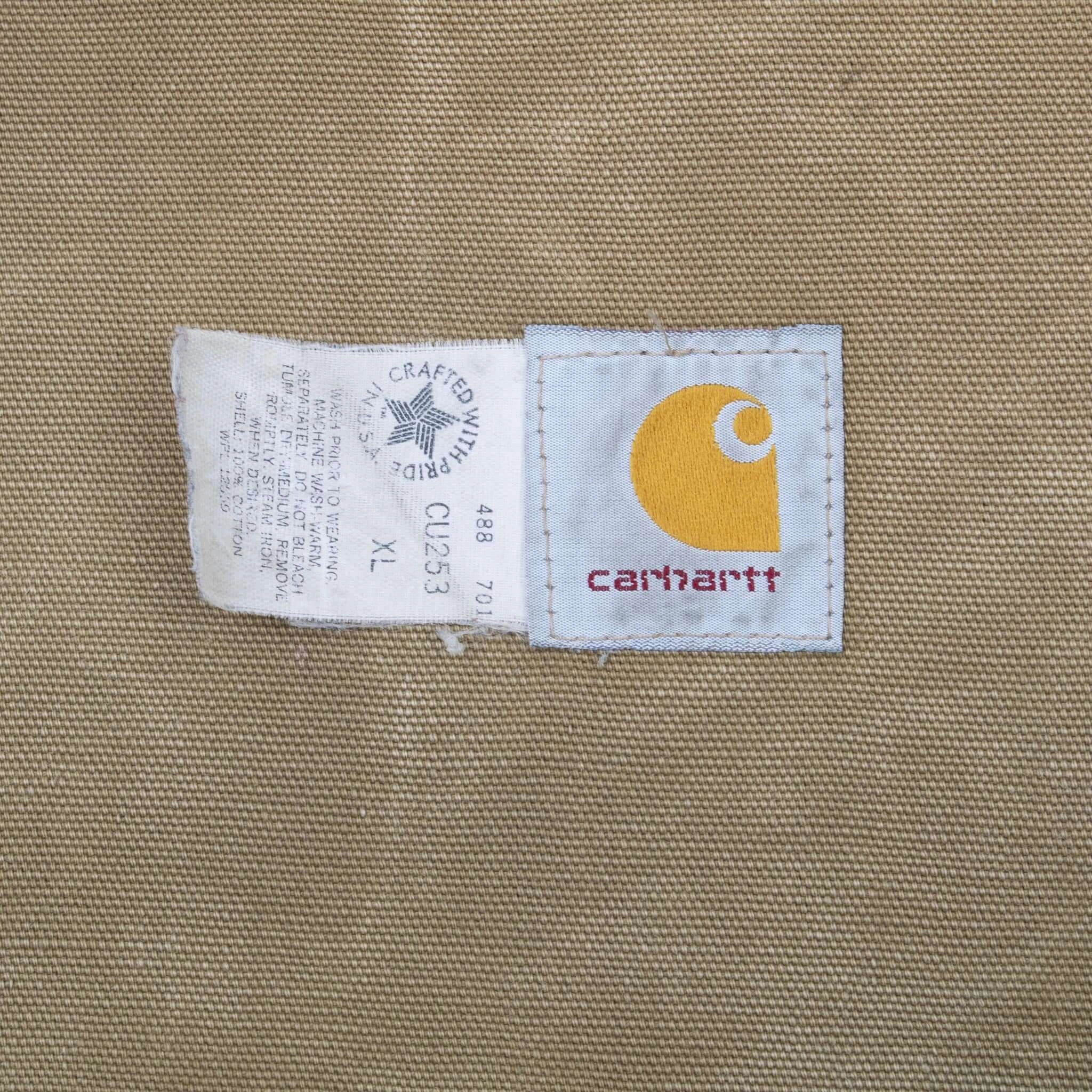 VINTAGE CARHARTT DUCK CAMO HUNTER JACKET CU253 SIZE XL MADE IN USA