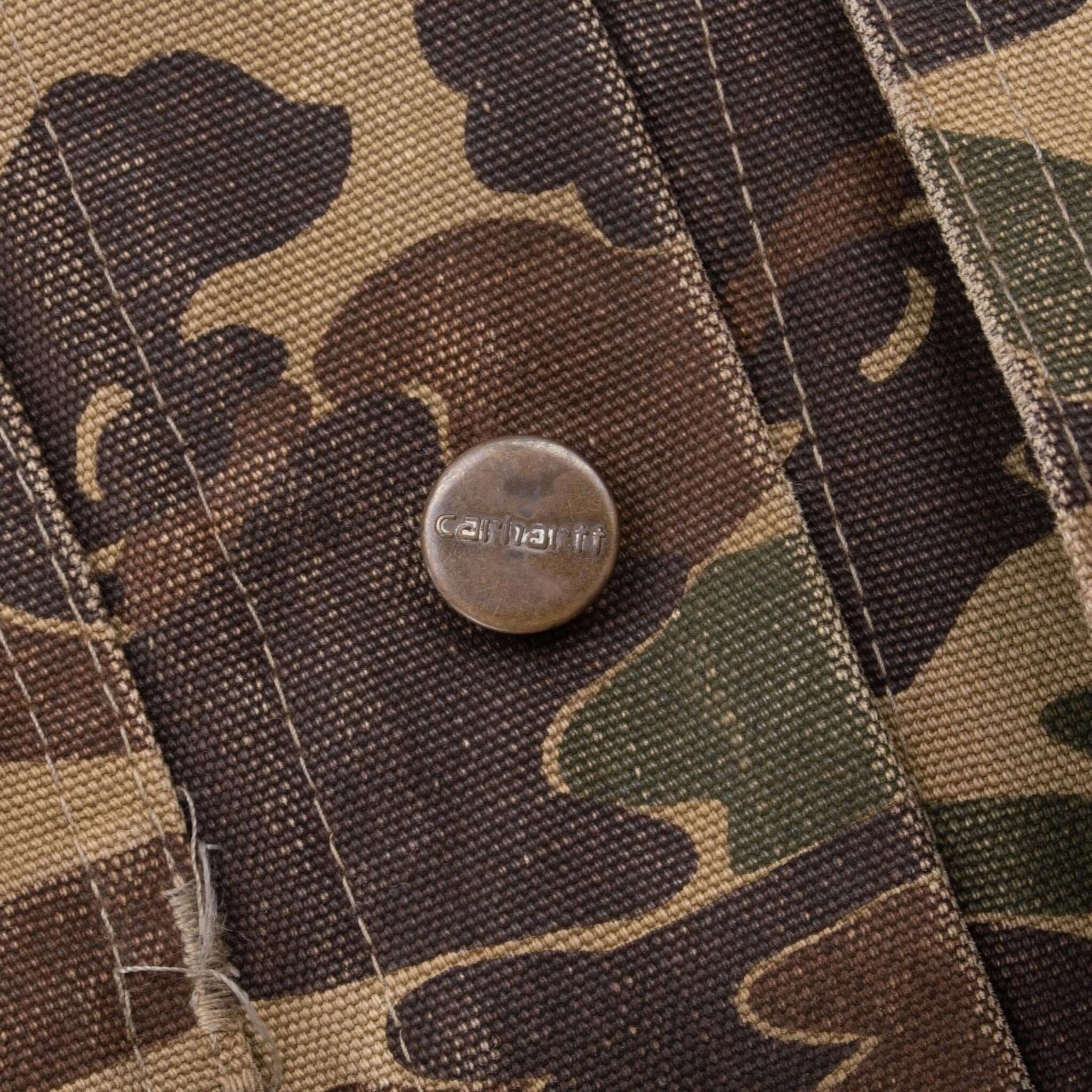 VINTAGE CARHARTT DUCK CAMO HUNTER JACKET CU253 SIZE XL MADE IN USA