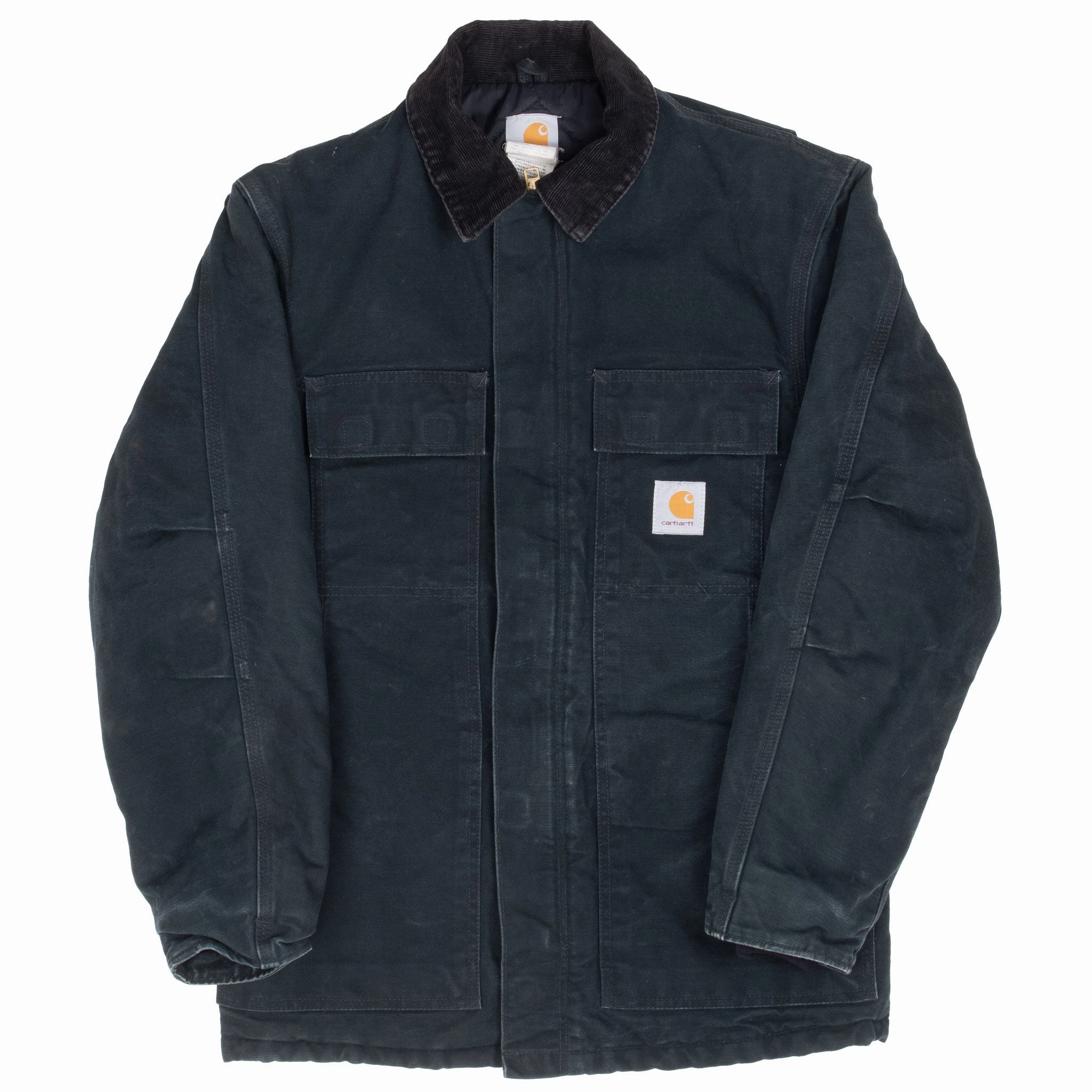 VINTAGE CARHARTT TRADITIONAL ARCTIC QUILT JACKET C03BLK 2000S SIZE 36 MADE USA