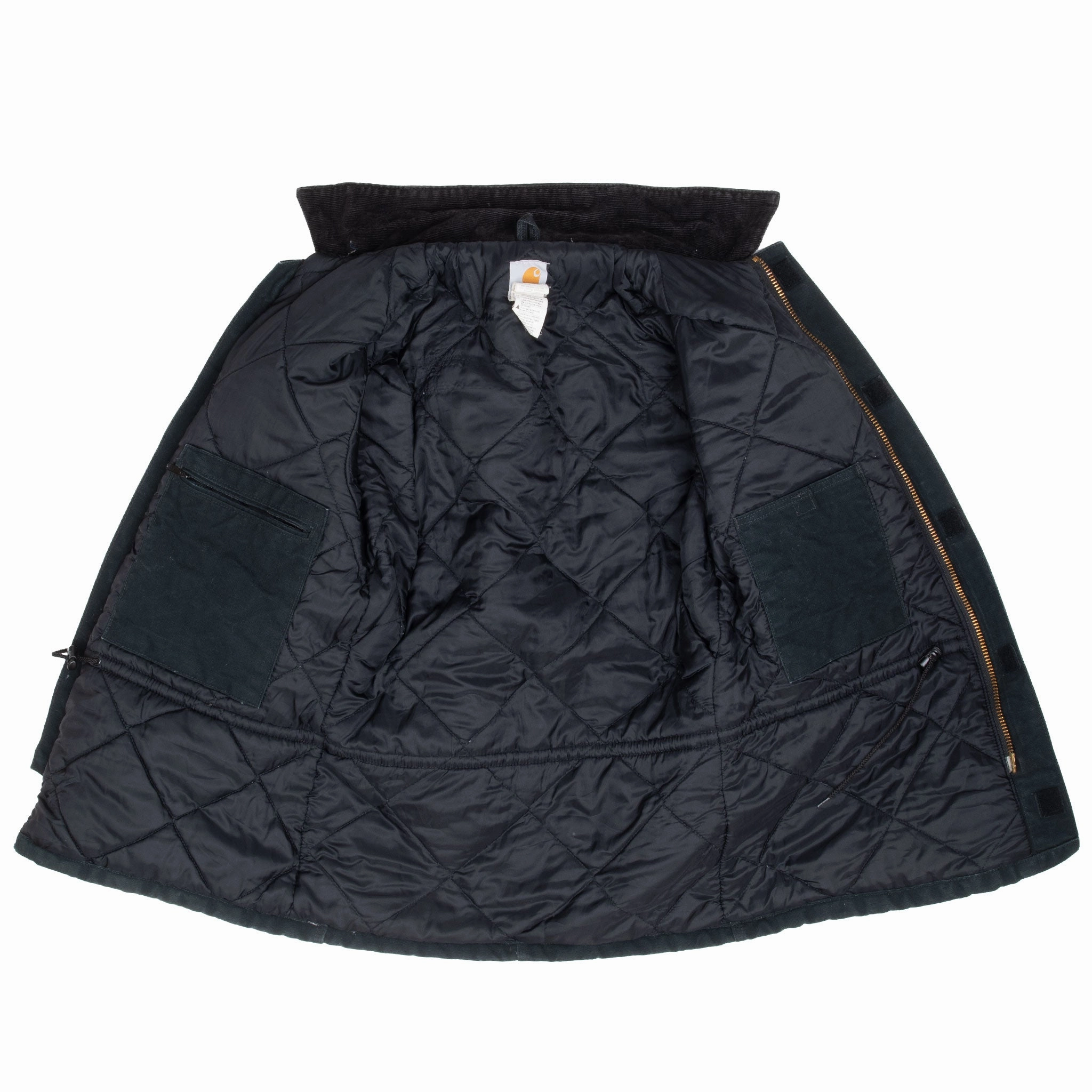 VINTAGE CARHARTT TRADITIONAL ARCTIC QUILT JACKET C03BLK 2000S SIZE 36 MADE USA