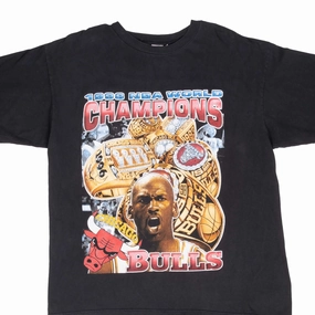 VINTAGE CHICAGO BULLS BOOTLEG CHAMPIONS JORDAN 1998 TEE SHIRT XL