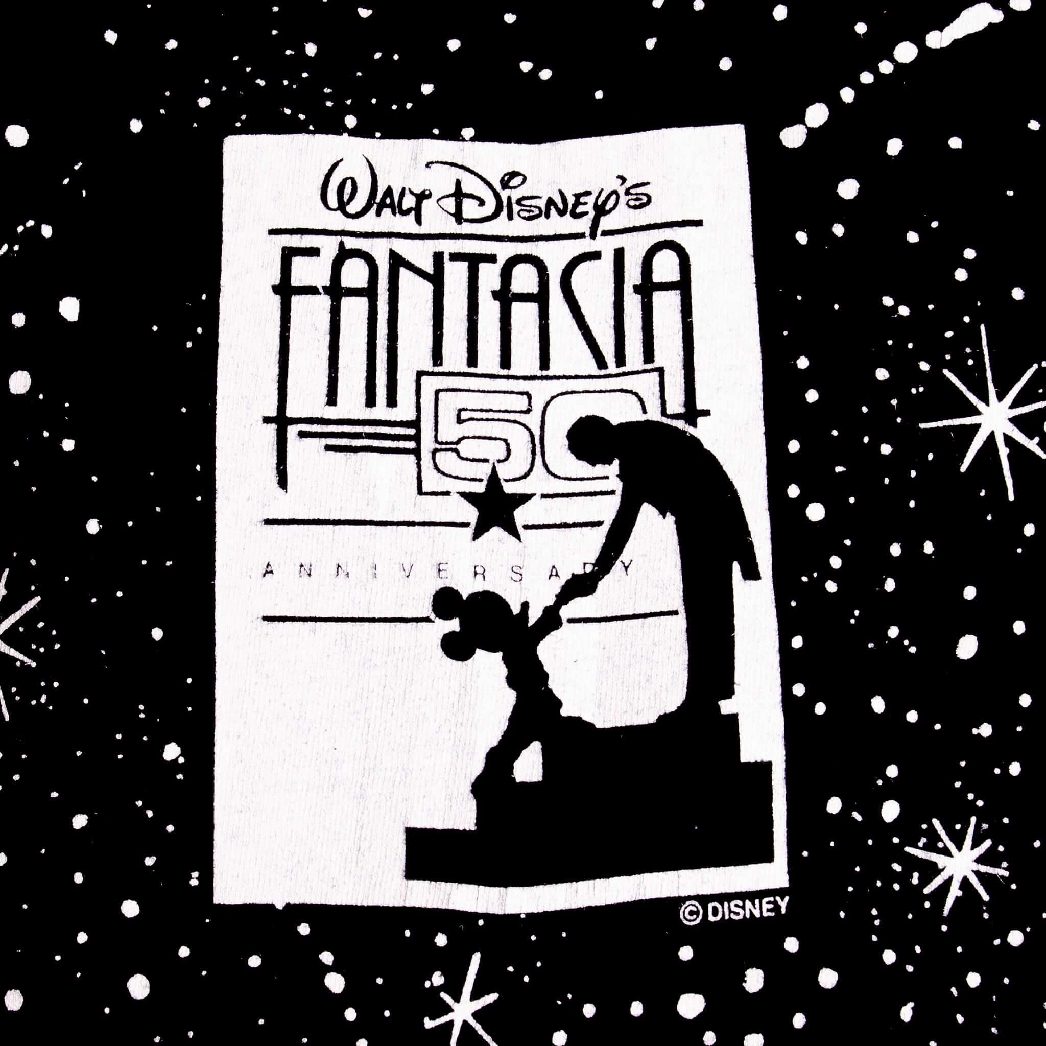 VINTAGE DISNEY FANTASIA 50 YEARS ANNIVERSARY TEE SHIRT 1990 SIZE MEDIUM MADE IN USA