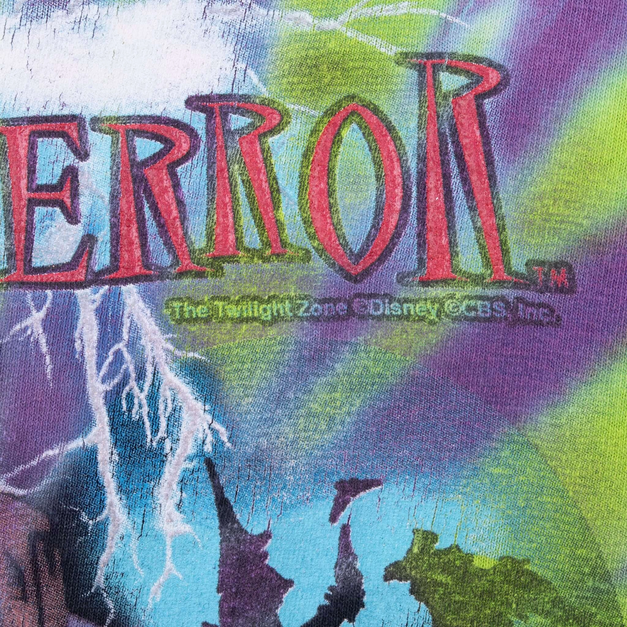 VINTAGE DISNEY HOLLYWOOD TOWER OF TERROR 1990S TIE DYE TEE SHIRT 2XL