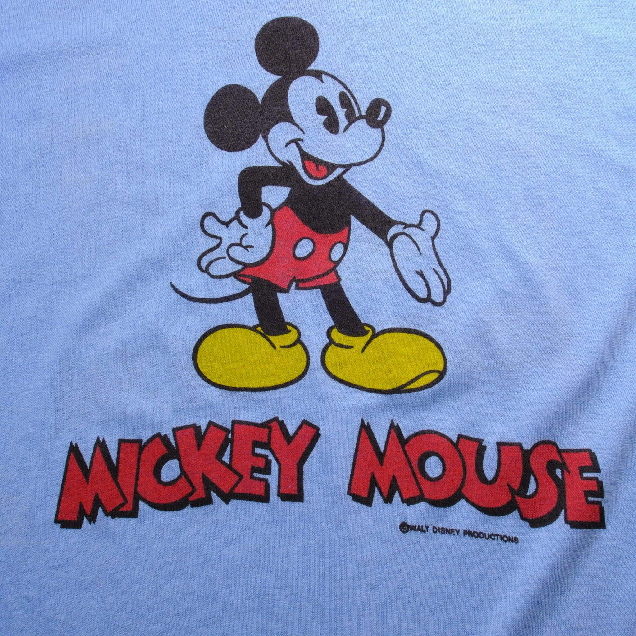 VINTAGE DISNEY MICKEY MOUSE TEE SHIRT 1980S SIZE SMALL MADE IN USA