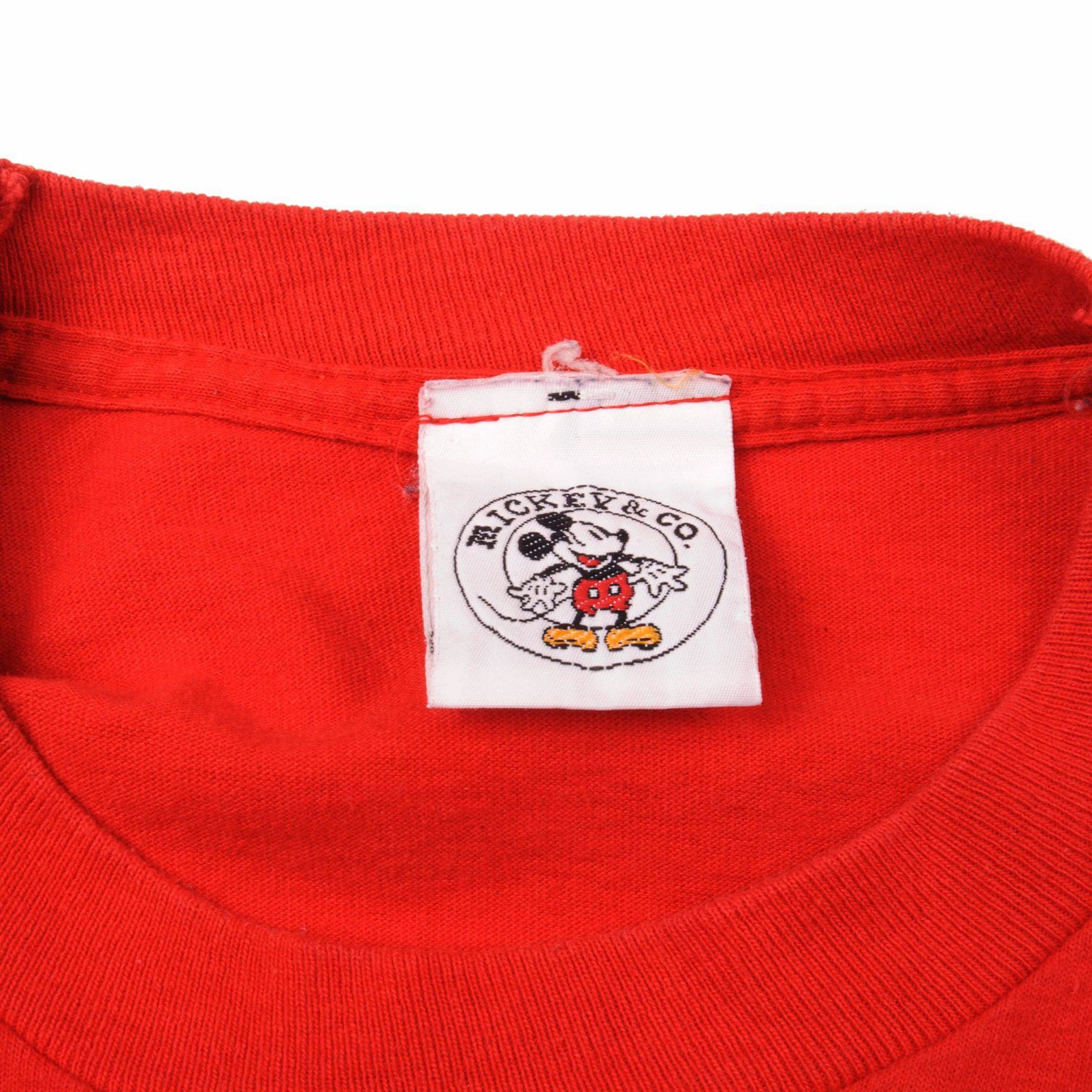 VINTAGE DISNEY MICKEY TEE SHIRT WITH EMBROIDERED LOGO SIZE XL MADE IN USA