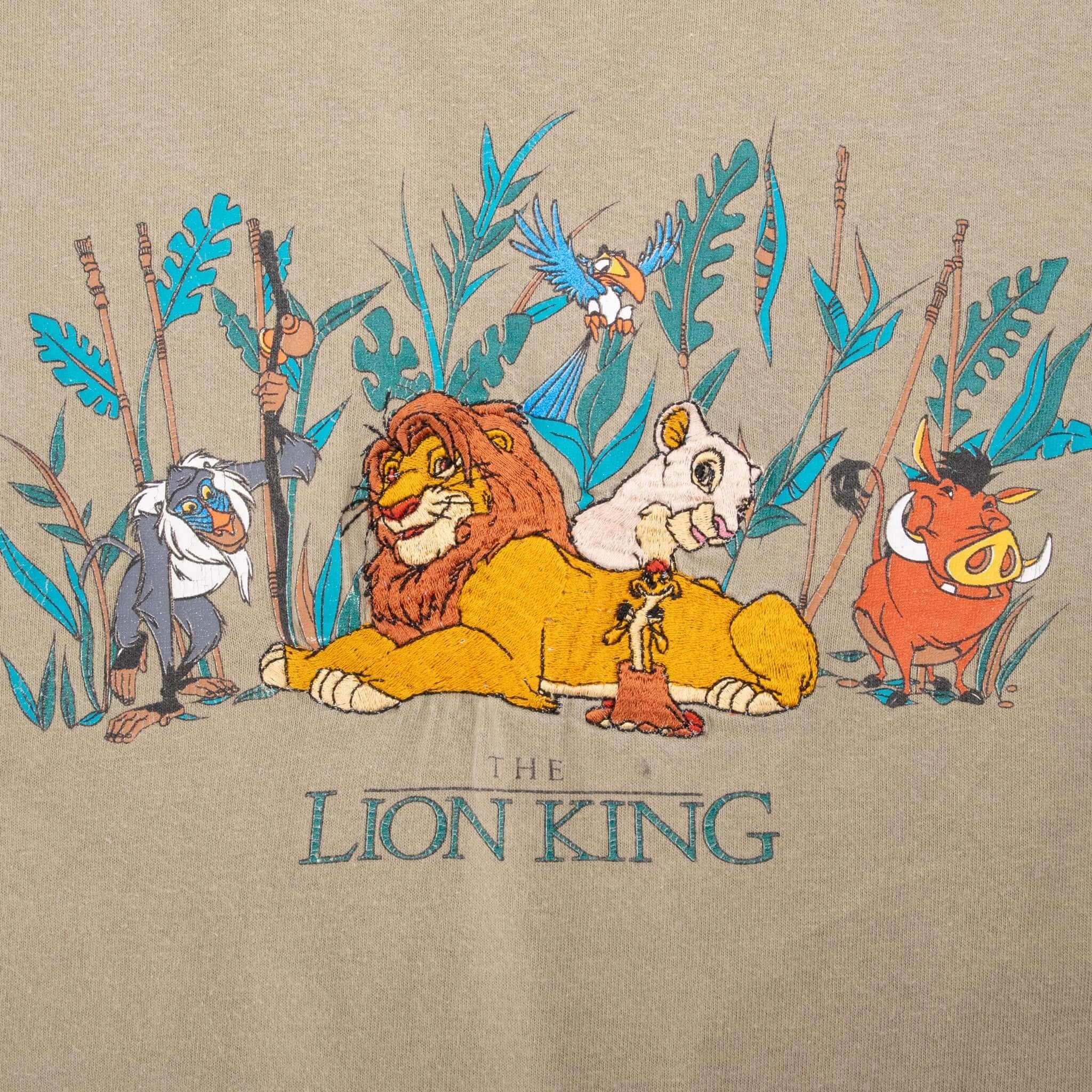 VINTAGE DISNEY THE LION KING EMBROIDERED TEE SHIRT 1990S LARGE