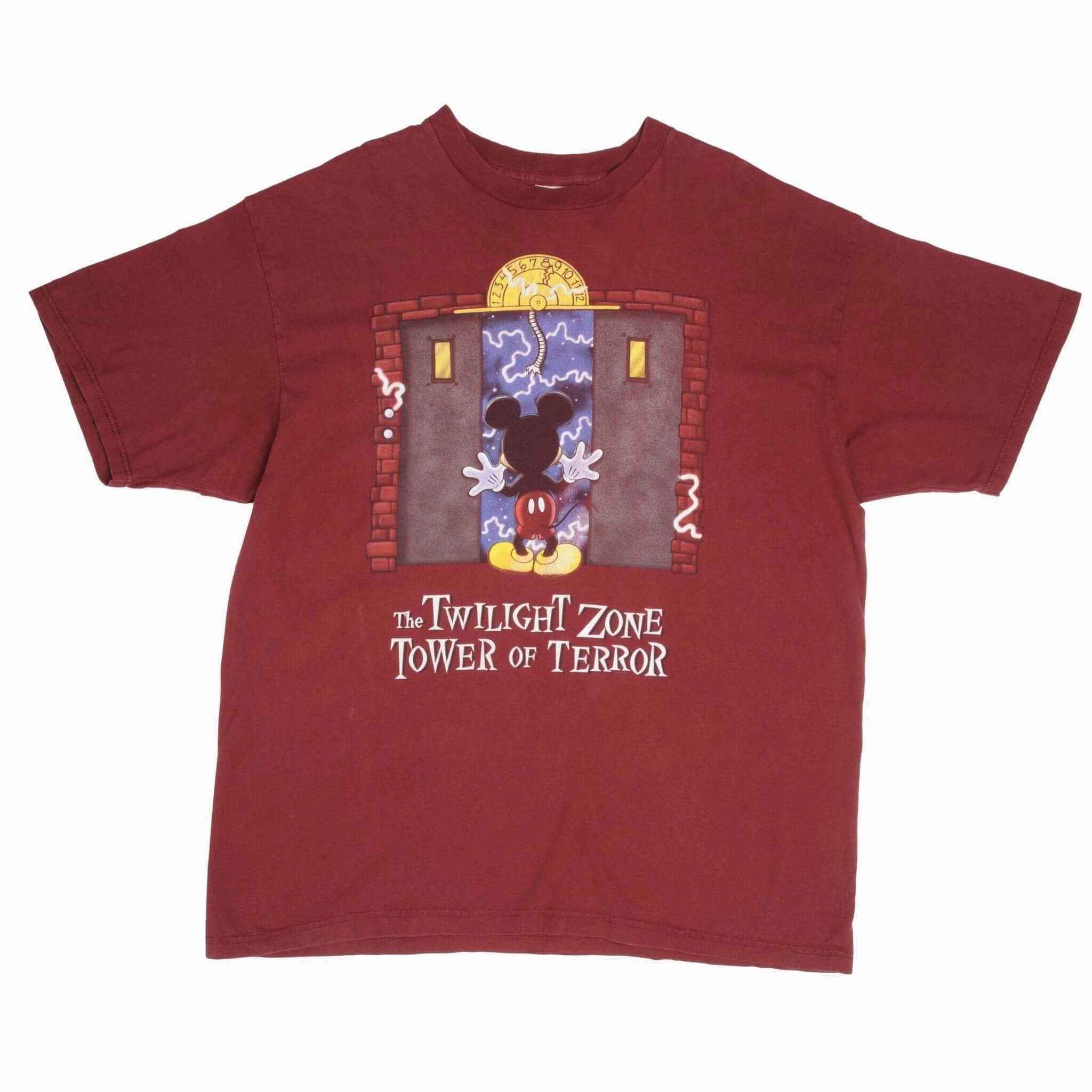 VINTAGE DISNEY THE TWILIGHT ZONE TOWER OF TERROR 1990S TEE SHIRT 2XL MADE IN USA