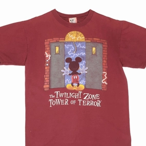 VINTAGE DISNEY THE TWILIGHT ZONE TOWER OF TERROR 1990S TEE SHIRT LARGE MADE USA