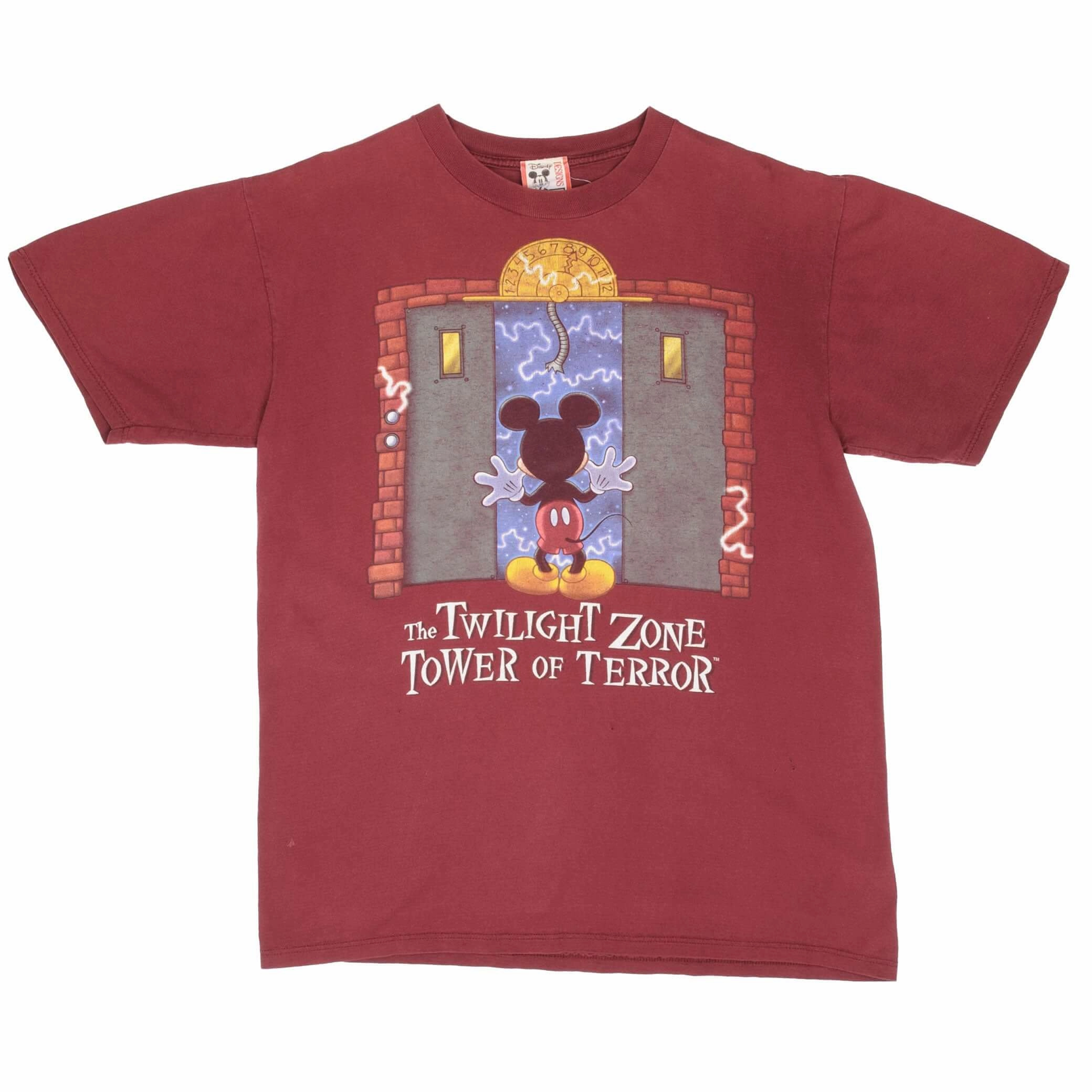 VINTAGE DISNEY THE TWILIGHT ZONE TOWER OF TERROR 1990S TEE SHIRT LARGE MADE USA